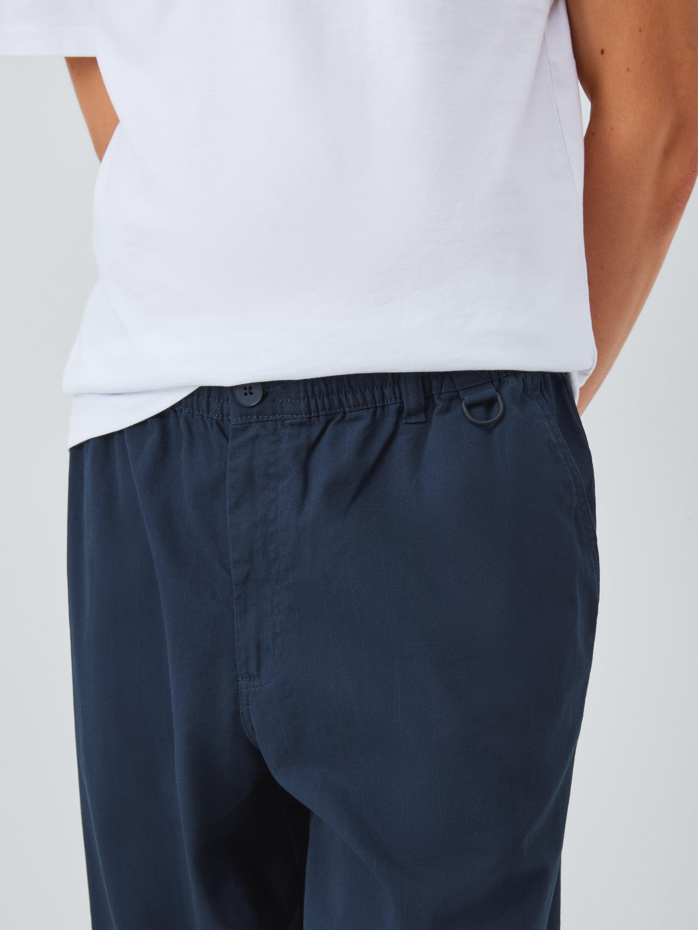 Product image 5 of 6, which shows Kin Straight Ripstop Cotton Trousers, Dark Sapphire, S