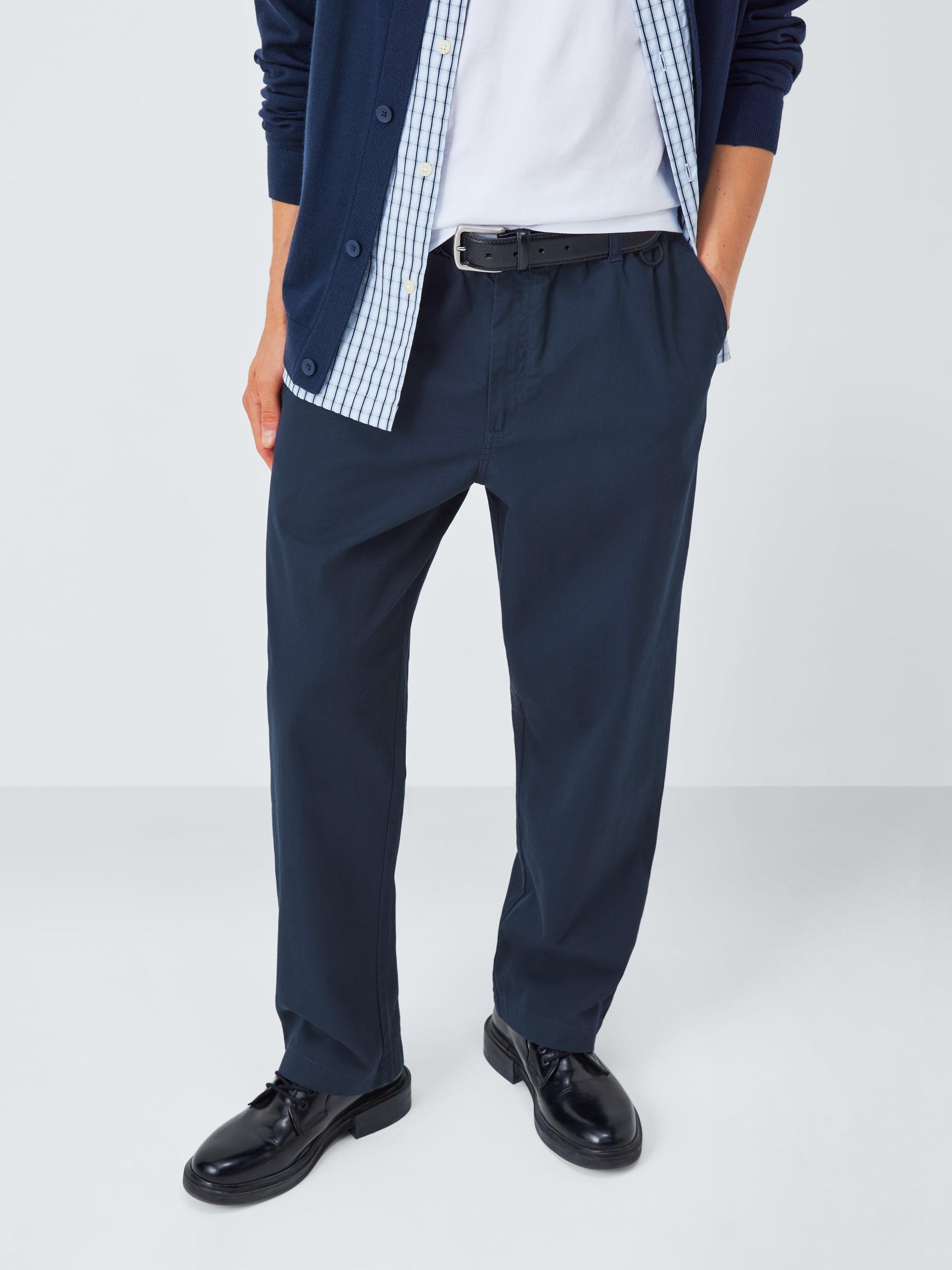 Product image 6 of 6, which shows Kin Straight Ripstop Cotton Trousers, Dark Sapphire, S