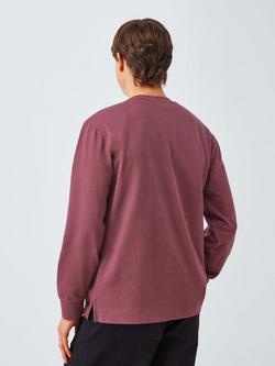 Kin Crew Neck Long Sleeve Cotton T-Shirt - view 2, Catawba Grape