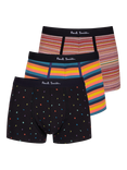 Paul Smith Patterned Cotton Blend Trunks, Pack of 3
