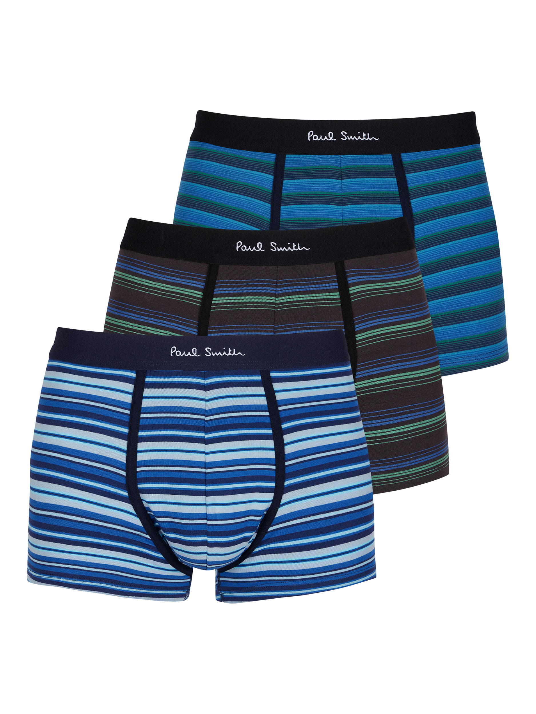 Paul Smith Stripe Cotton Blend Trunks, Pack of 3