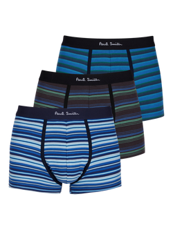 Paul Smith Stripe Cotton Blend Trunks, Pack of 3, Multi