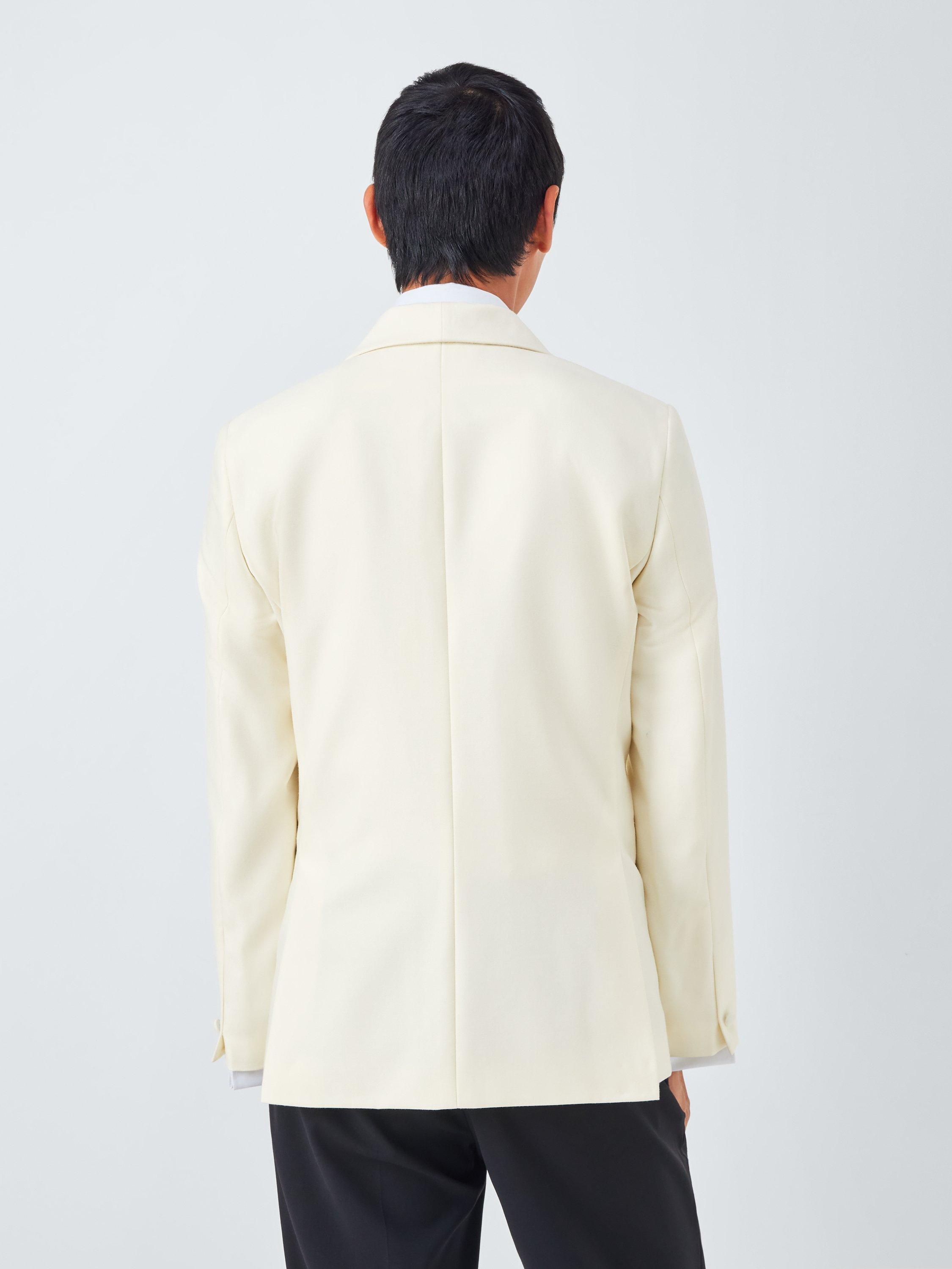 Product image 2 of 7, which shows John Lewis Double Breasted Wool Blend Dinner Jacket, White, 40R
