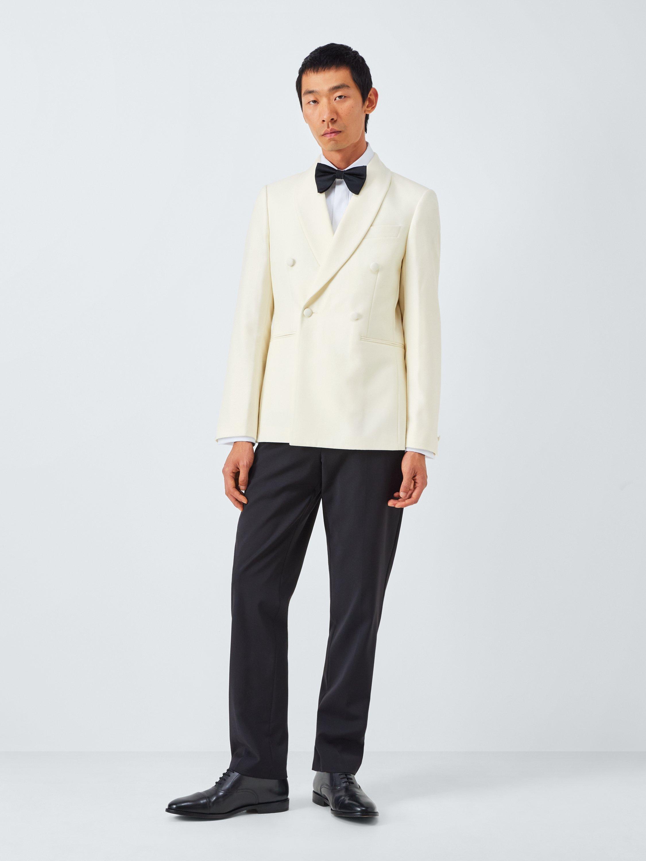Product image 3 of 7, which shows John Lewis Double Breasted Wool Blend Dinner Jacket, White, 40R