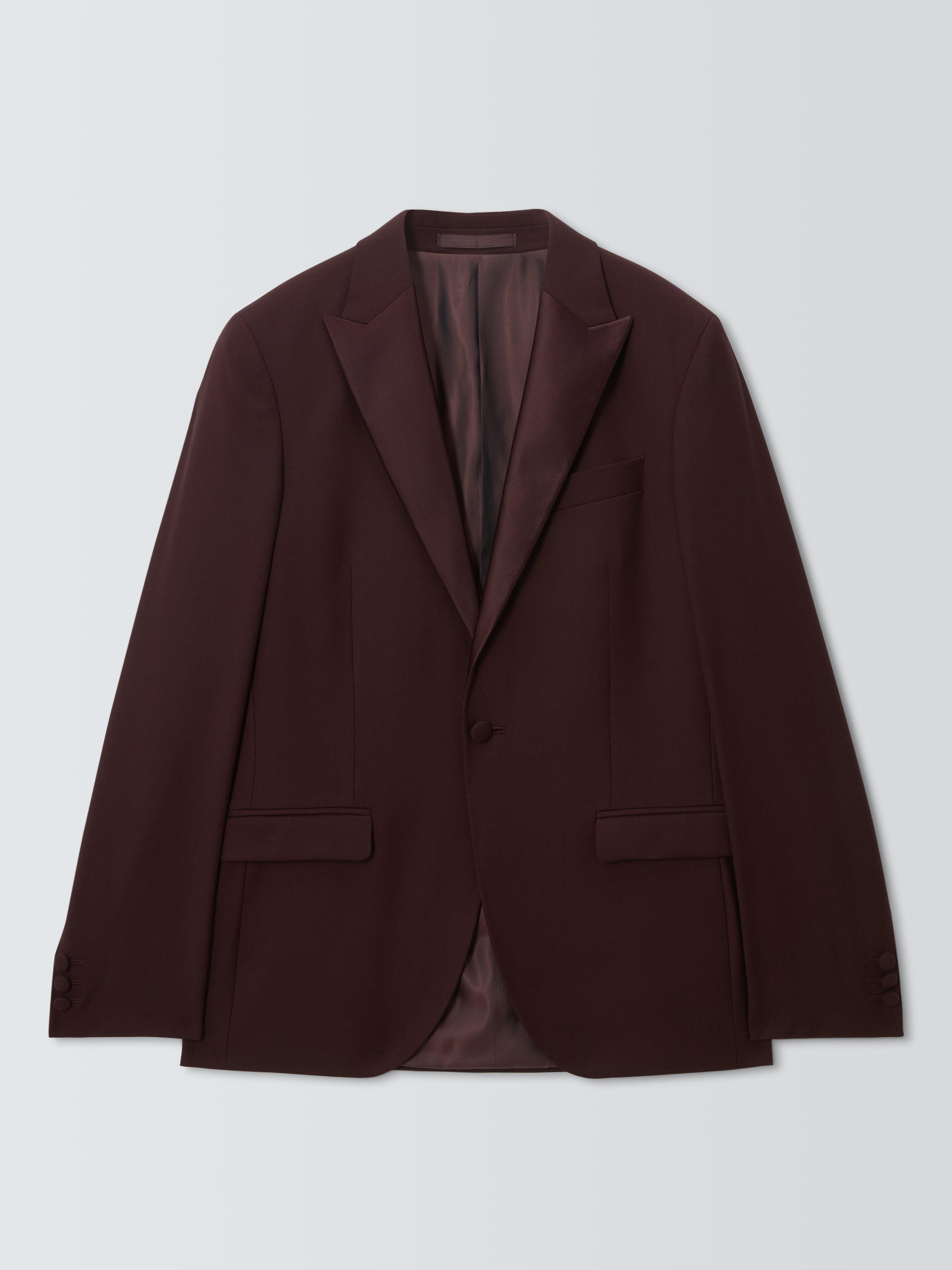Product image 4 of 7, which shows John Lewis Super 100's Wool Dinner Jacket, Burgundy, 38R