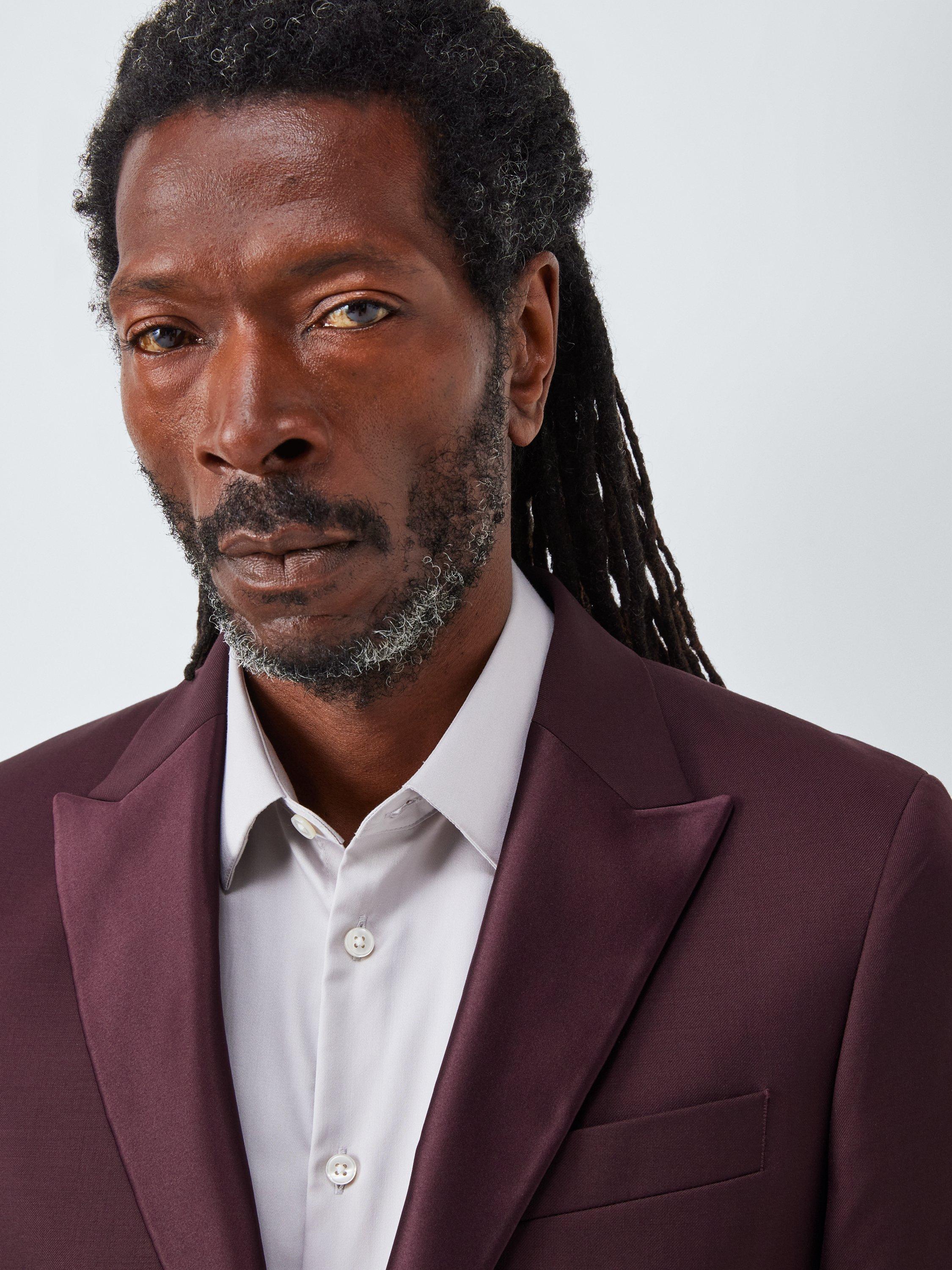 Product image 5 of 7, which shows John Lewis Super 100's Wool Dinner Jacket, Burgundy, 38R