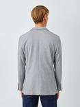 John Lewis Single Breasted Cotton Blend Knit Blazer, Grey