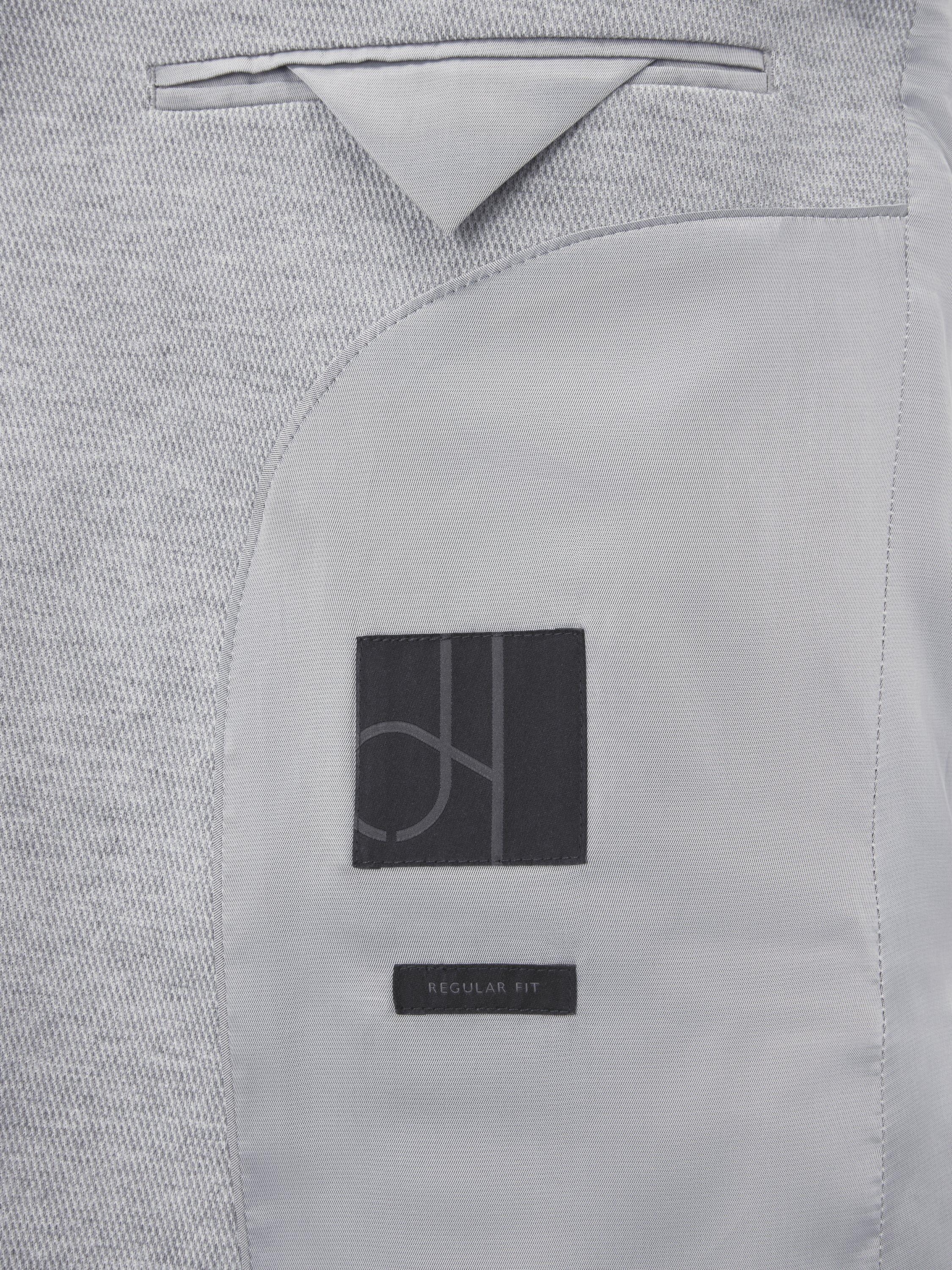 Product image 7 of 7, which shows John Lewis Single Breasted Cotton Blend Knit Blazer, Grey, 38R