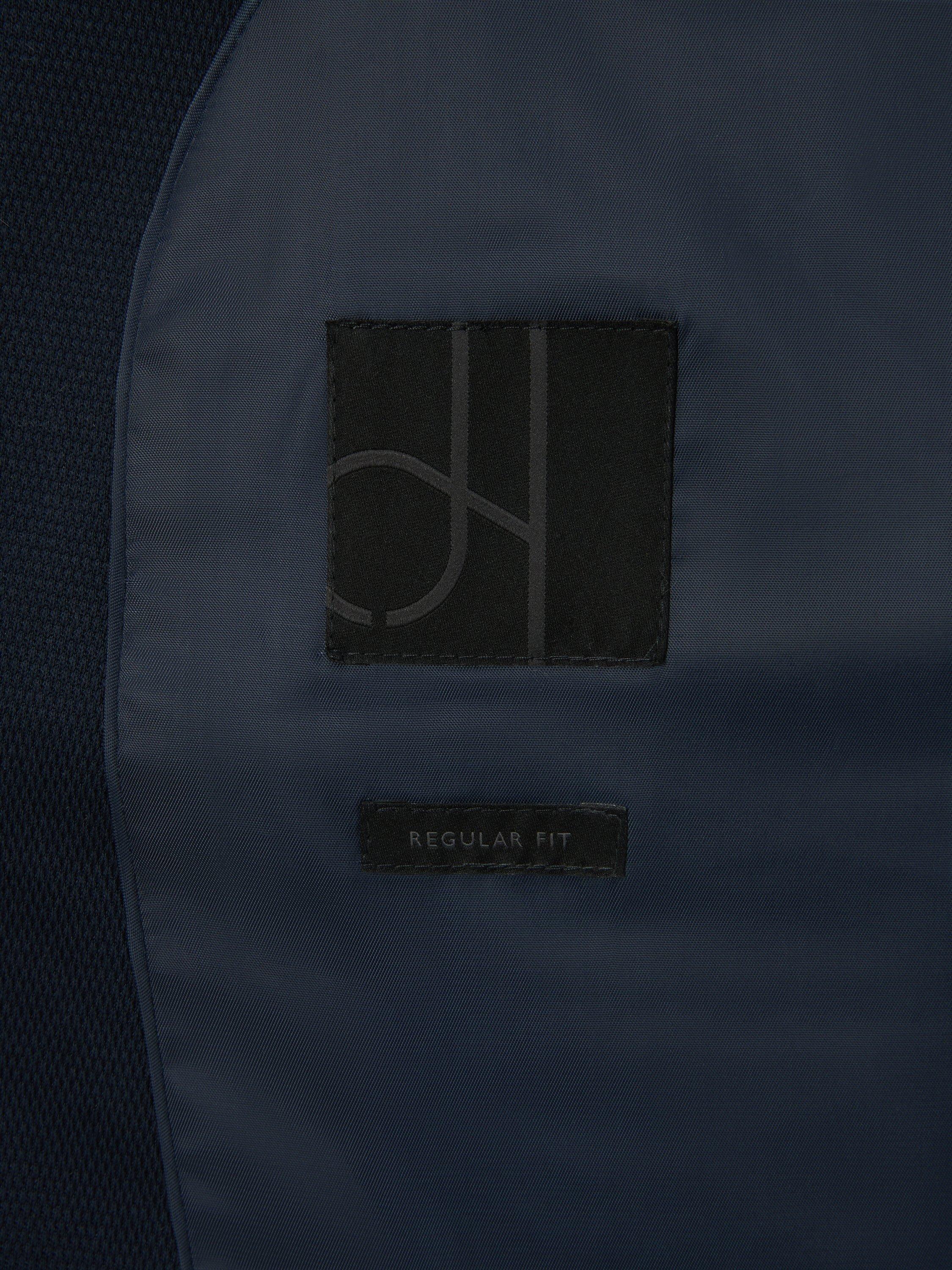 Product image 7 of 7, which shows John Lewis Single Breasted Cotton Blend Knit Blazer, Navy, 38R