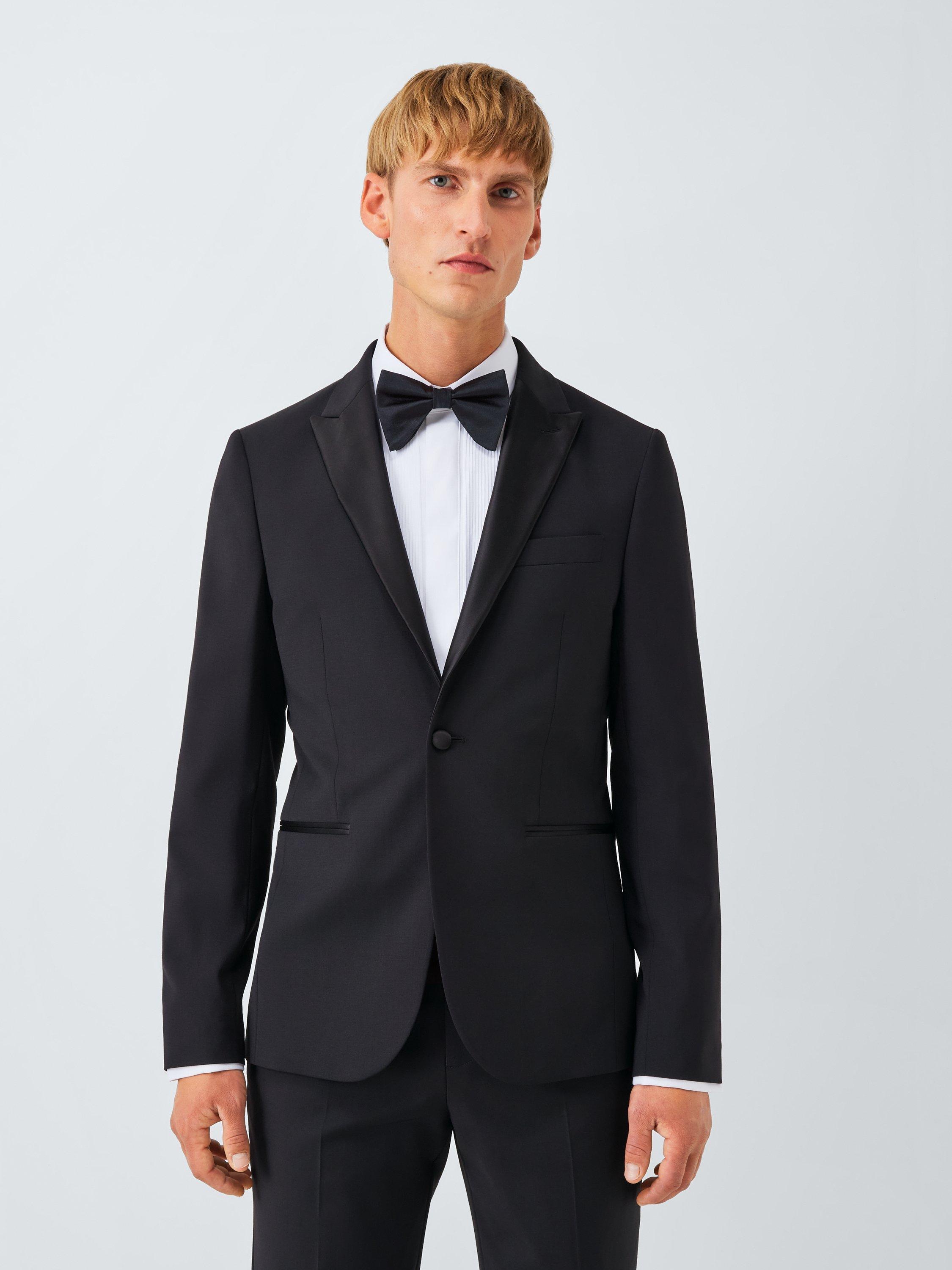 Product image 1 of 7, which shows John Lewis Slim Fit Wool Blend Dinner Jacket, Black, 38R