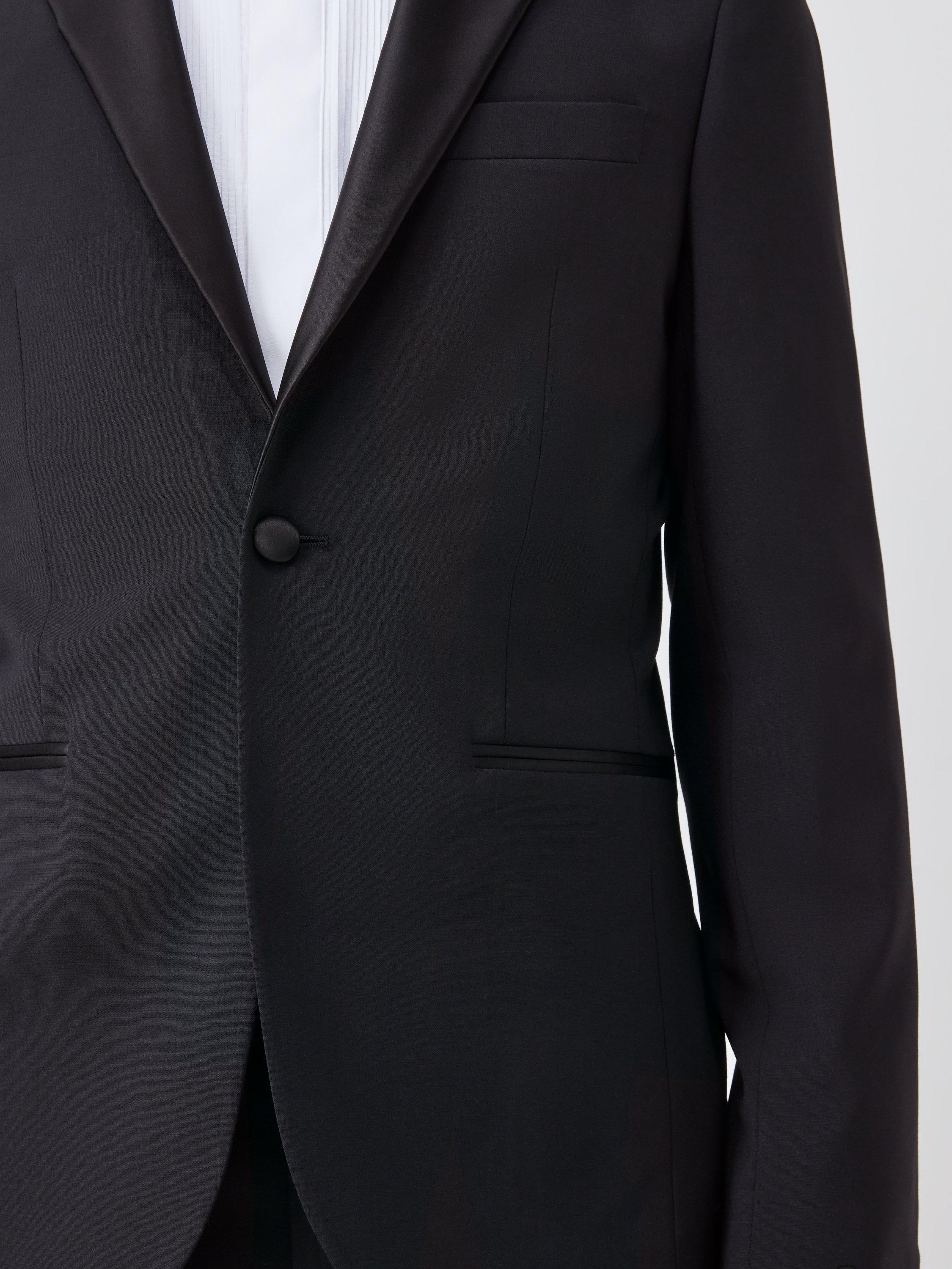 Product image 6 of 7, which shows John Lewis Slim Fit Wool Blend Dinner Jacket, Black, 38R