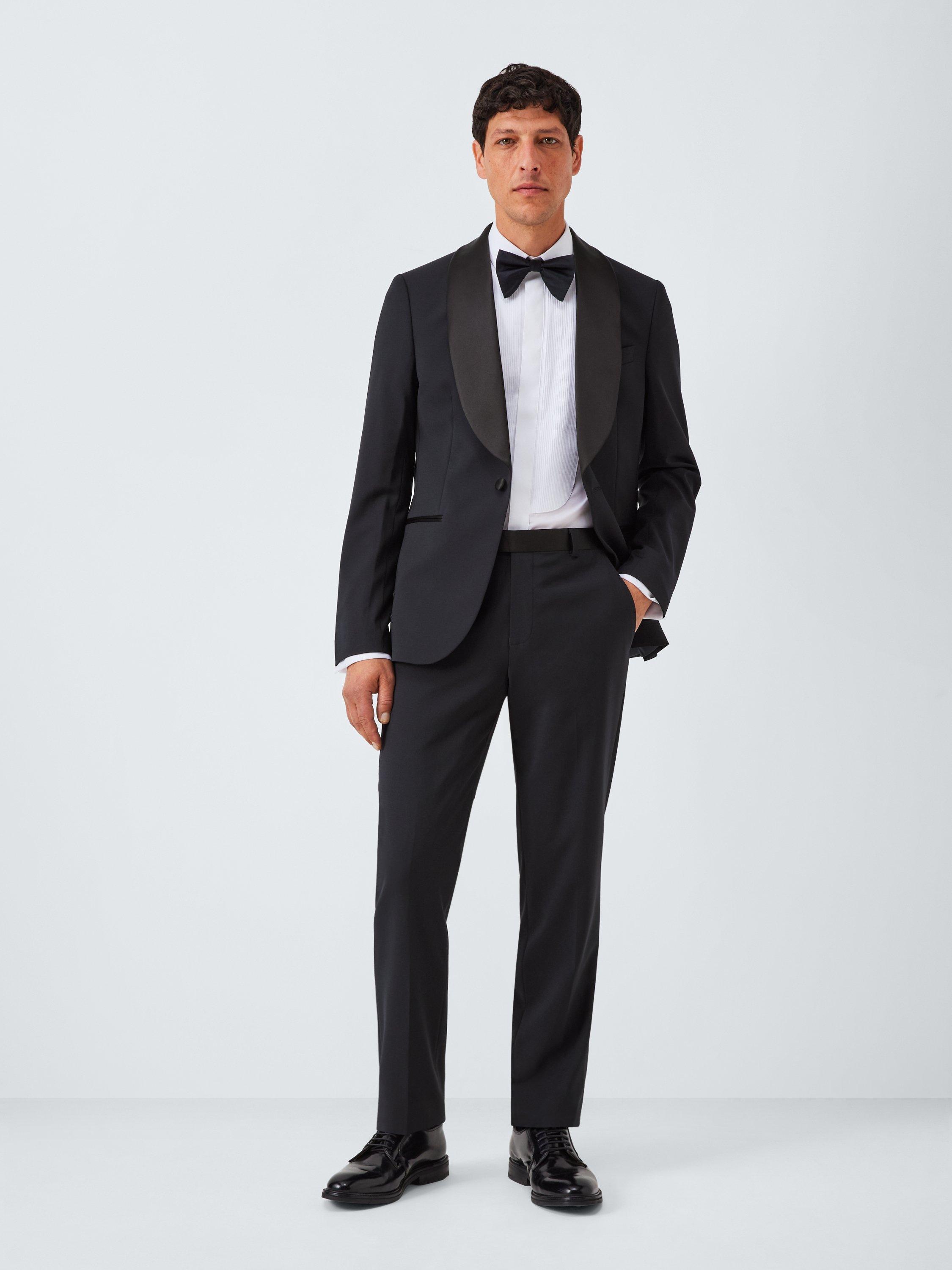 Product image 3 of 7, which shows John Lewis Slim Fit Wool Blend Shawl Collar Dinner Jacket, Navy, 36R