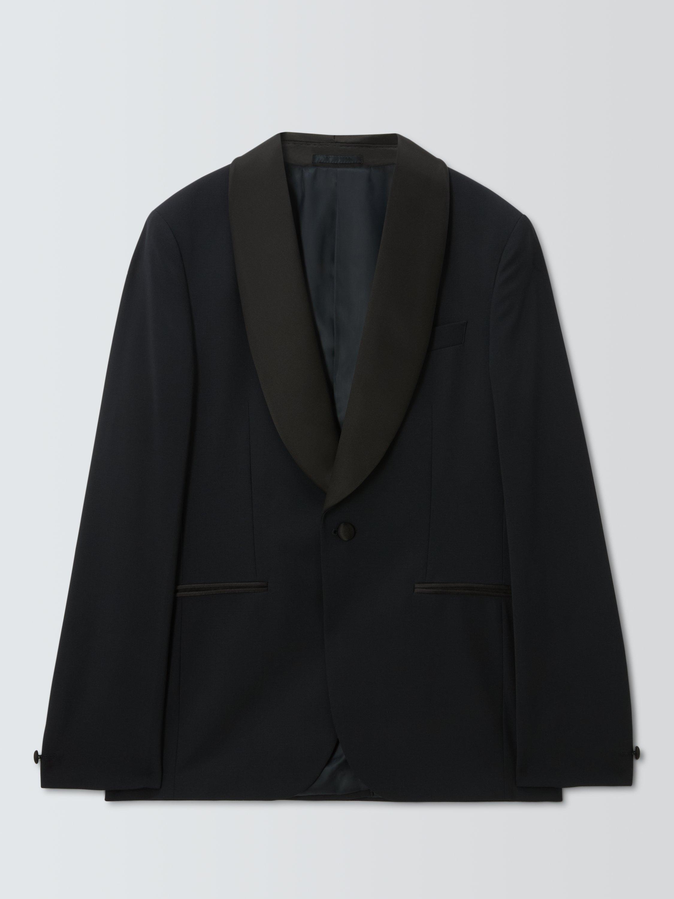 Product image 4 of 7, which shows John Lewis Slim Fit Wool Blend Shawl Collar Dinner Jacket, Navy, 36R