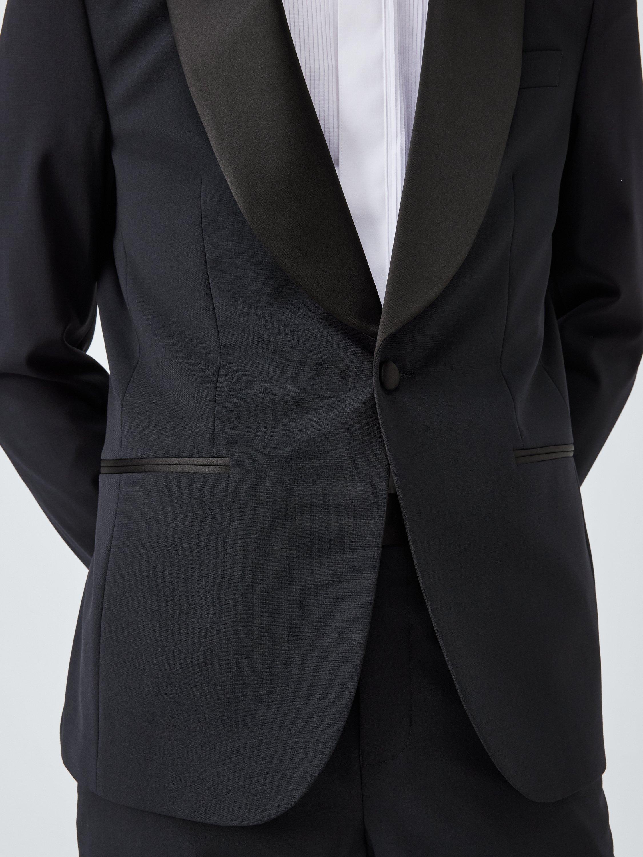 Product image 6 of 7, which shows John Lewis Slim Fit Wool Blend Shawl Collar Dinner Jacket, Navy, 36R