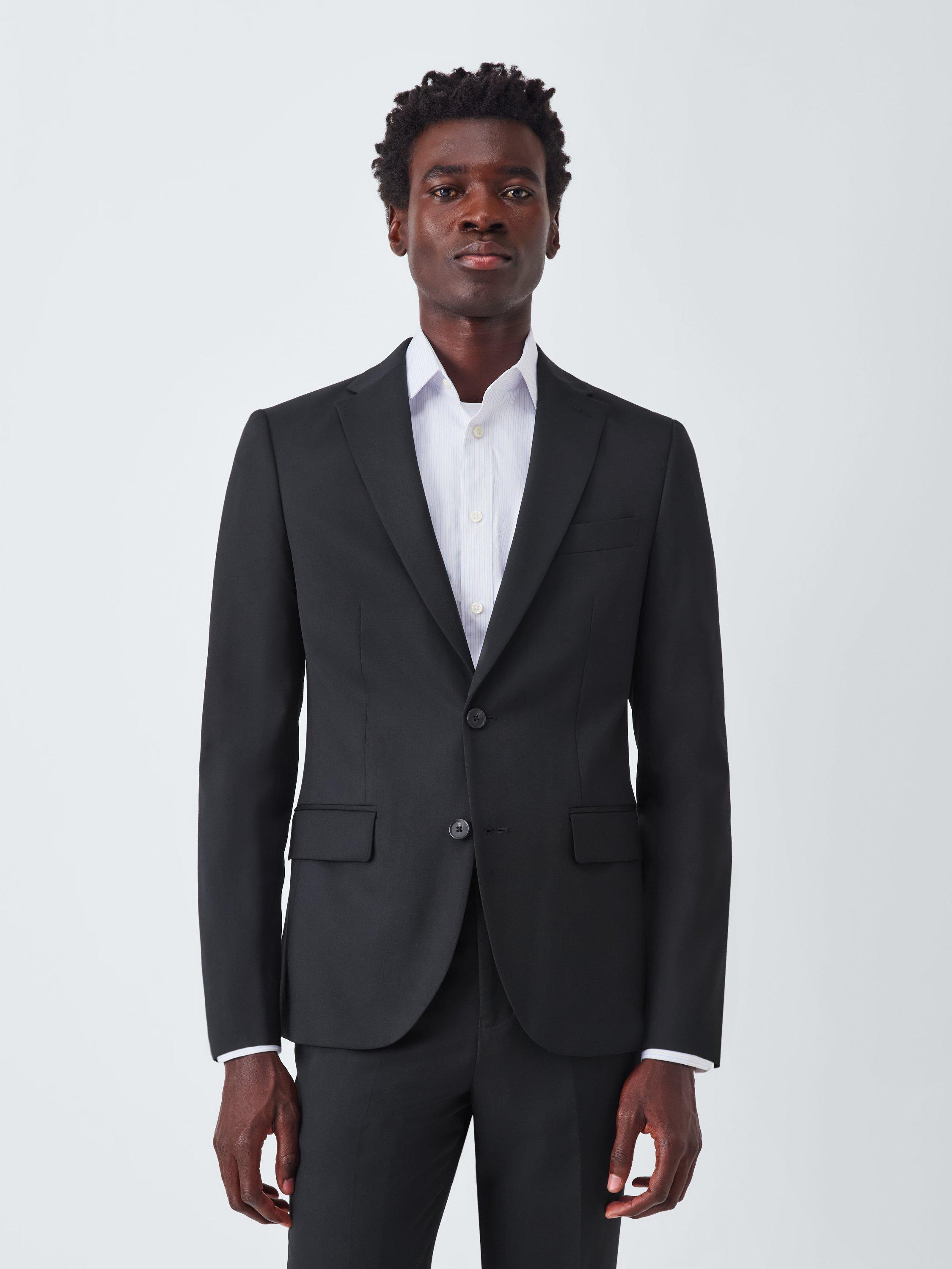 Product image 1 of 7, which shows John Lewis Washable Regular Fit Notch Lapel Suit Jacket, Black, 36R