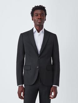 John Lewis Washable Regular Fit Notch Lapel Suit Jacket, Black