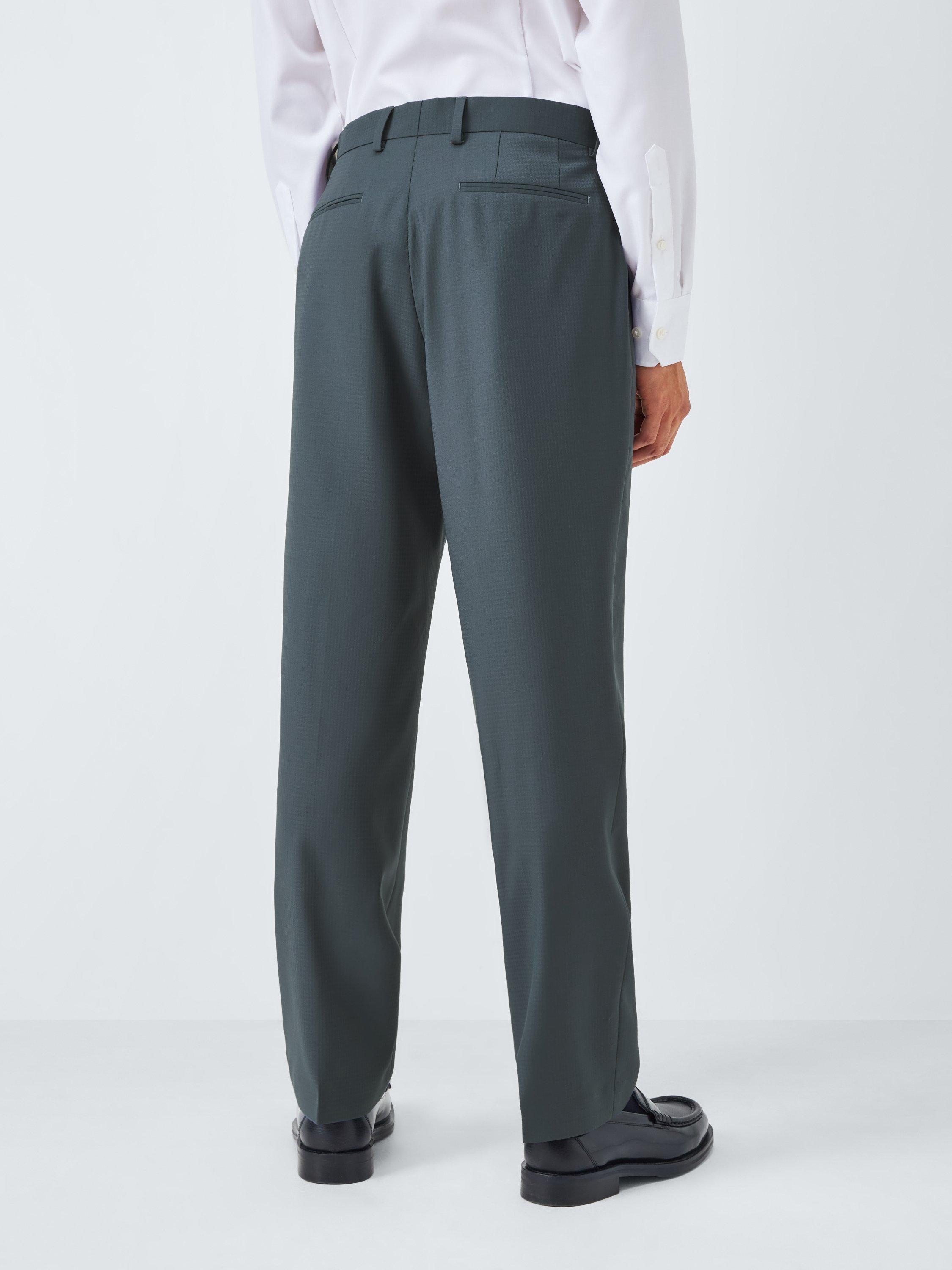 Product image 1 of 7, which shows John Lewis Jacquard Dinner Trousers, Airforce, 30R