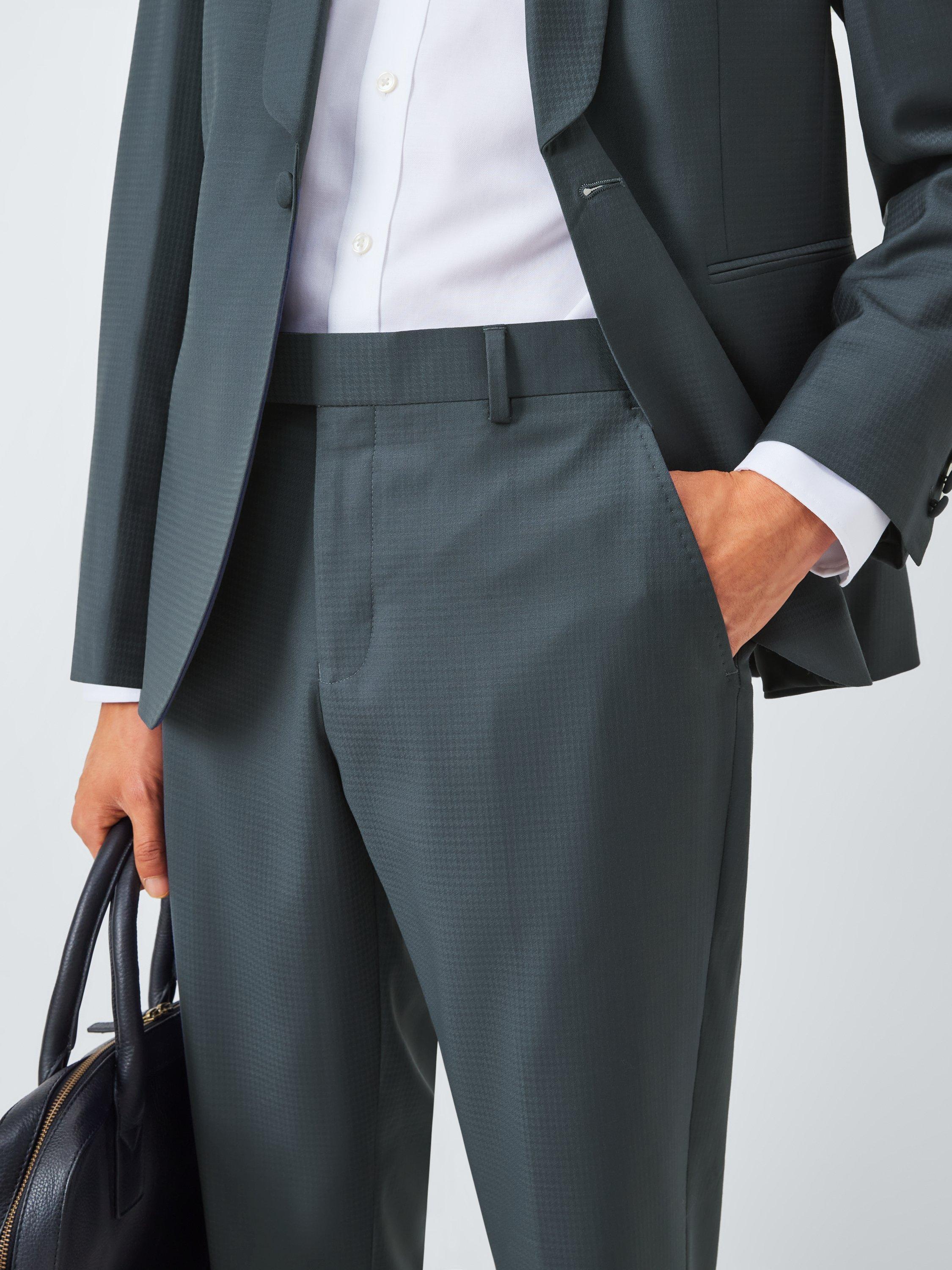 Product image 5 of 7, which shows John Lewis Jacquard Dinner Trousers, Airforce, 30R