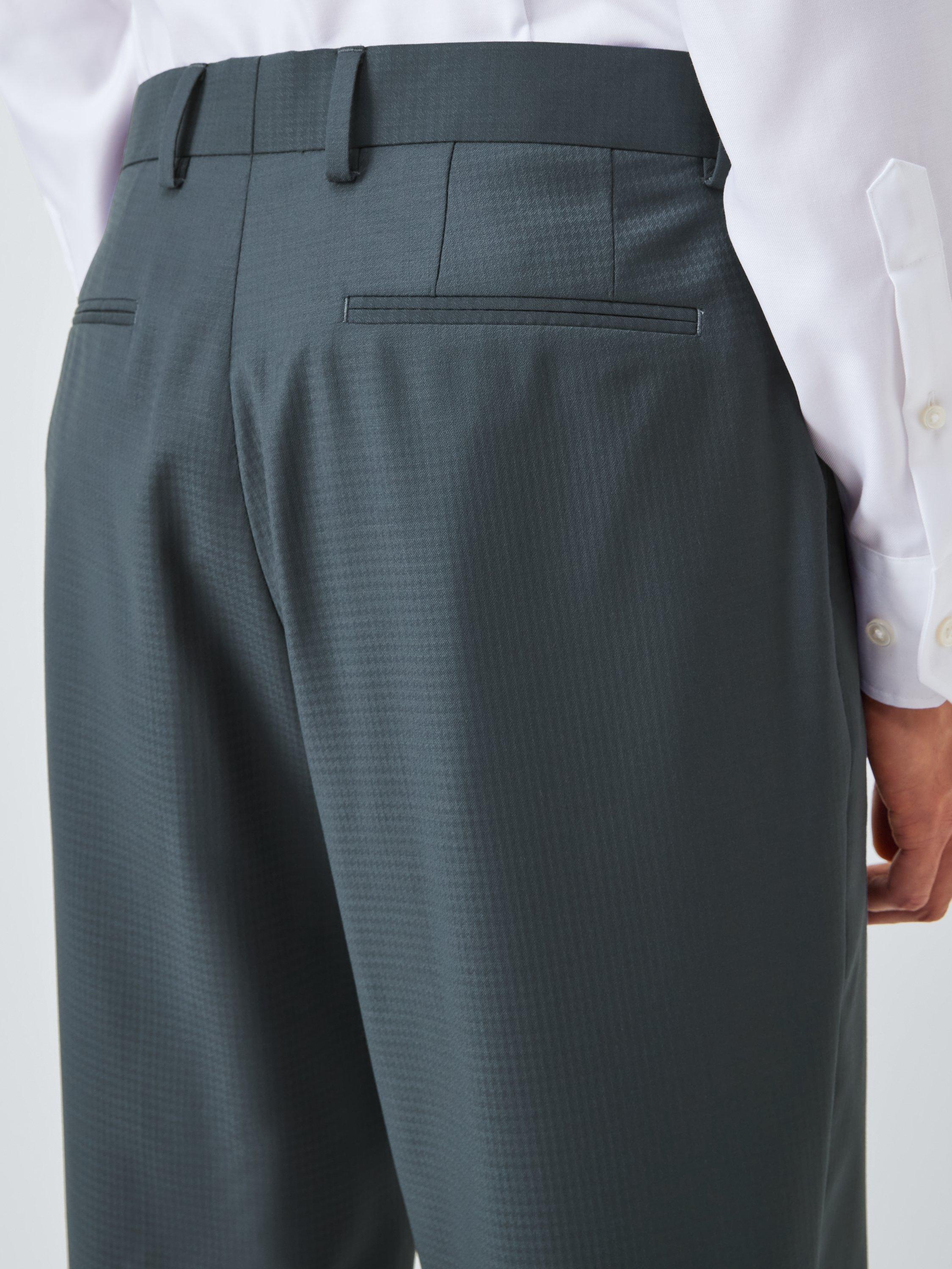 Product image 7 of 7, which shows John Lewis Jacquard Dinner Trousers, Airforce, 30R