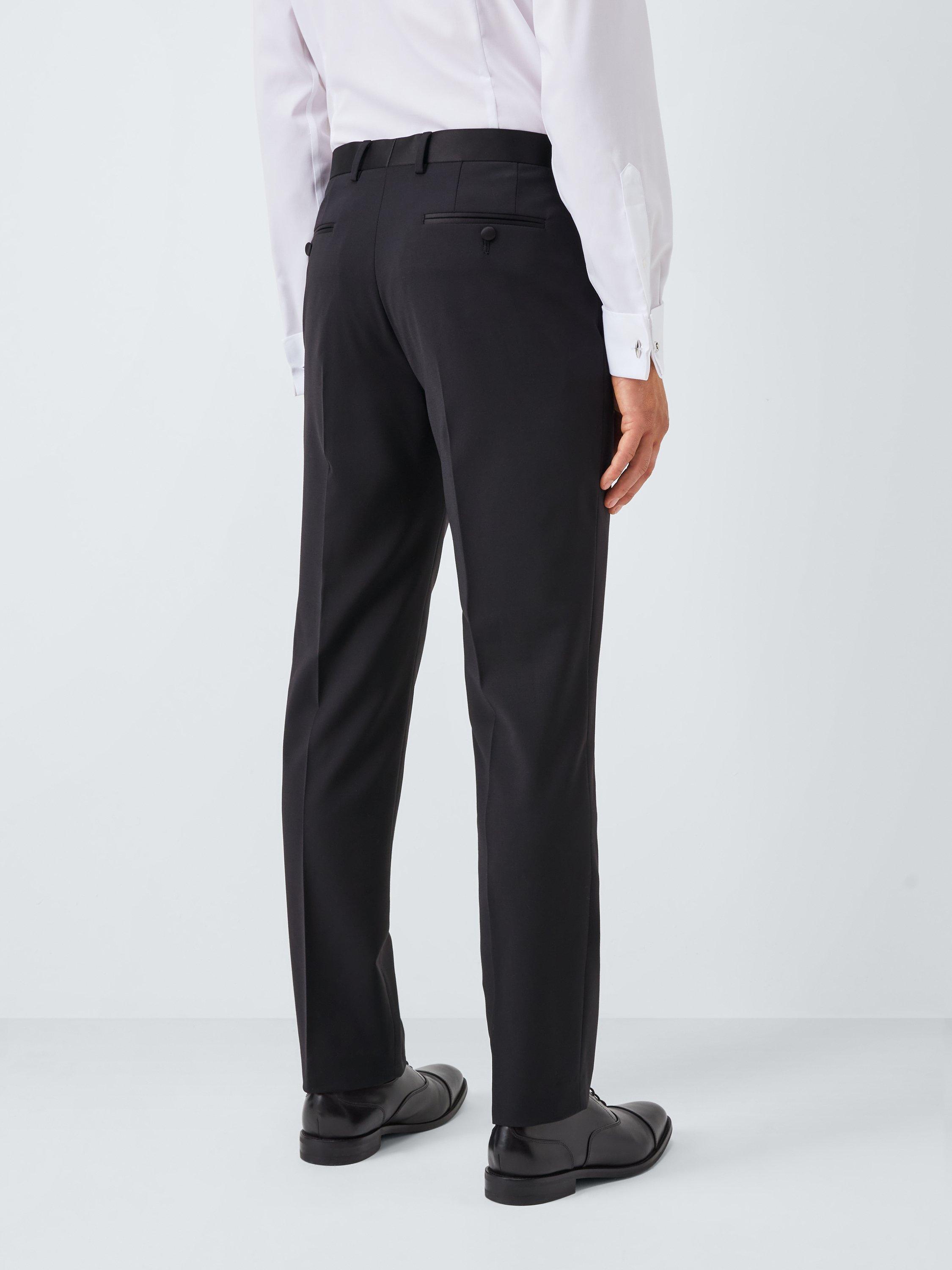 Product image 2 of 7, which shows John Lewis Slim Fit Wool Blend Dinner Suit Trousers, Black, 30R