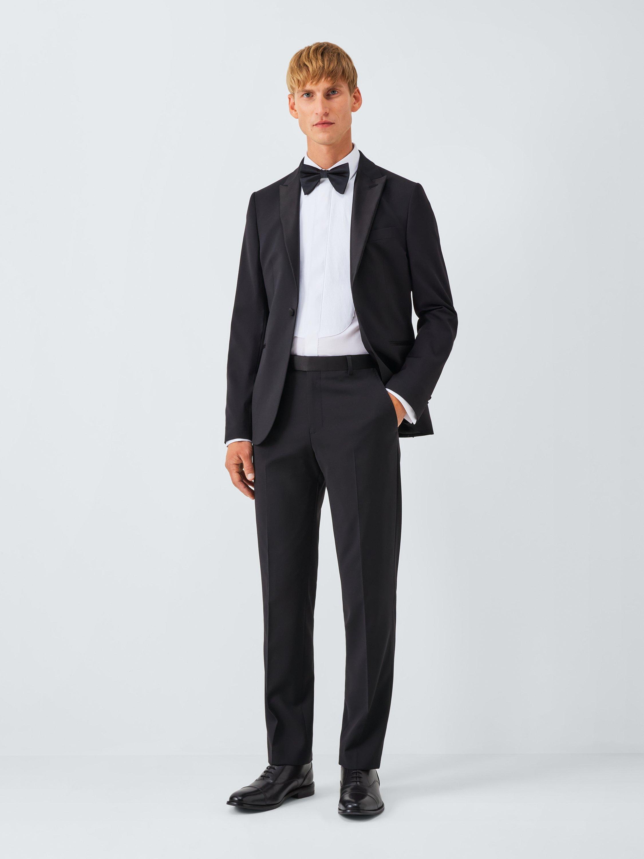 Product image 3 of 7, which shows John Lewis Slim Fit Wool Blend Dinner Suit Trousers, Black, 30R
