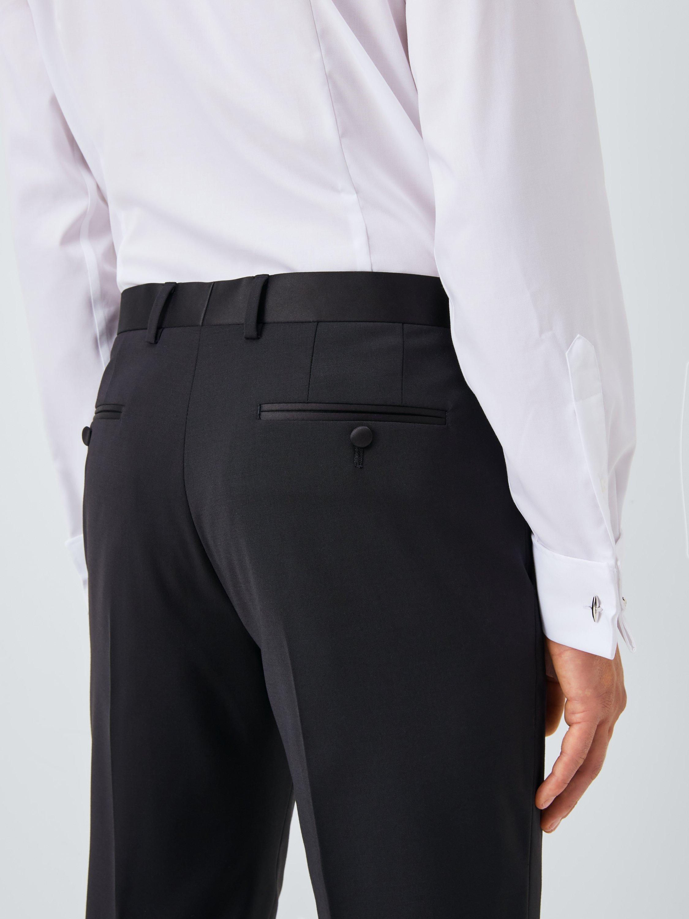 Product image 6 of 7, which shows John Lewis Slim Fit Wool Blend Dinner Suit Trousers, Black, 30R