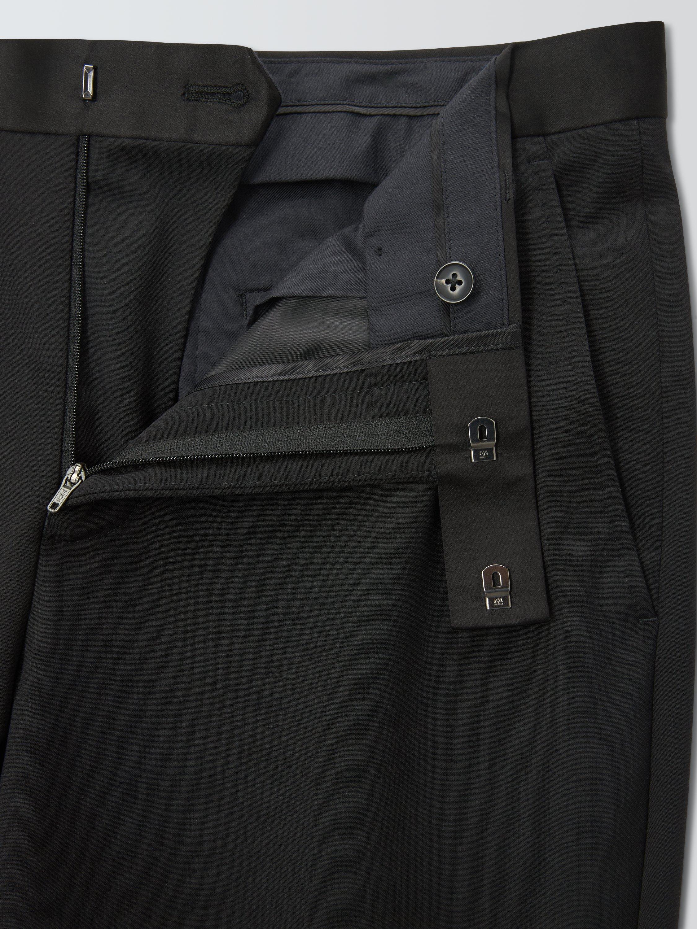 Product image 7 of 7, which shows John Lewis Slim Fit Wool Blend Dinner Suit Trousers, Black, 30R