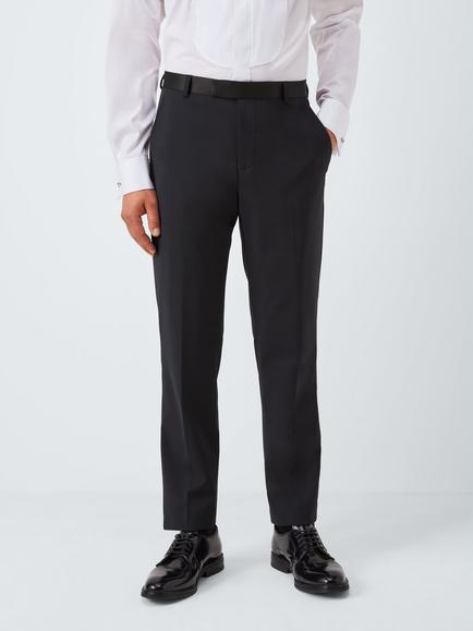 John Lewis Slim Fit Wool Blend Dinner Trousers, Navy, Navy