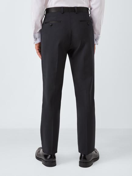 John Lewis Slim Fit Wool Blend Dinner Trousers, Navy - view 2, Navy