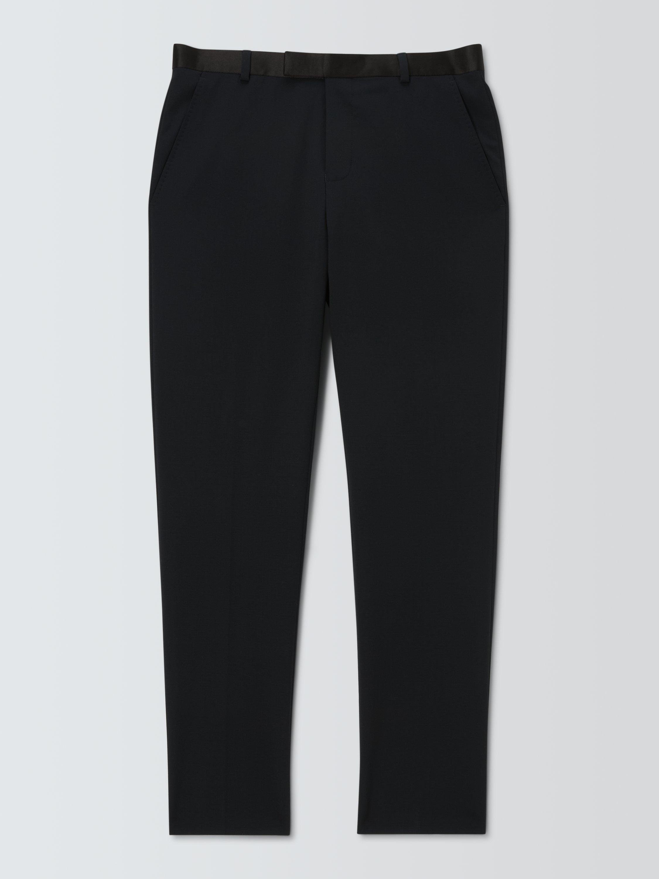 Product image 4 of 7, which shows John Lewis Slim Fit Wool Blend Dinner Trousers, Navy, 30R