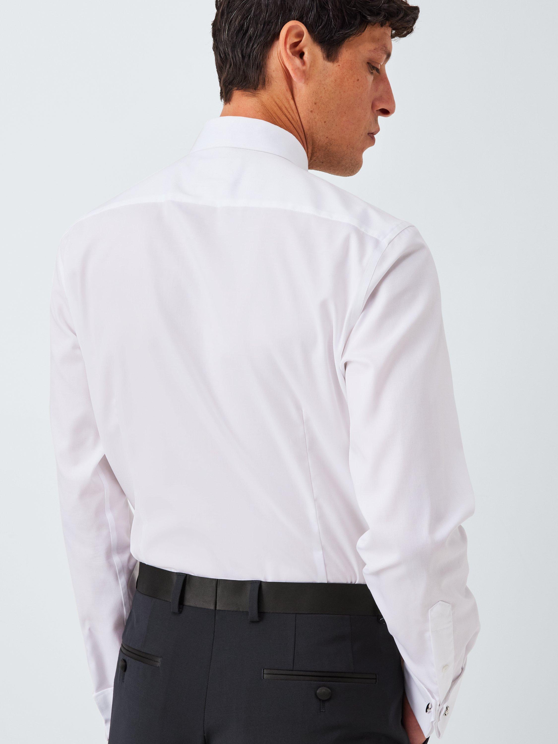 Product image 6 of 7, which shows John Lewis Slim Fit Wool Blend Dinner Trousers, Navy, 30R