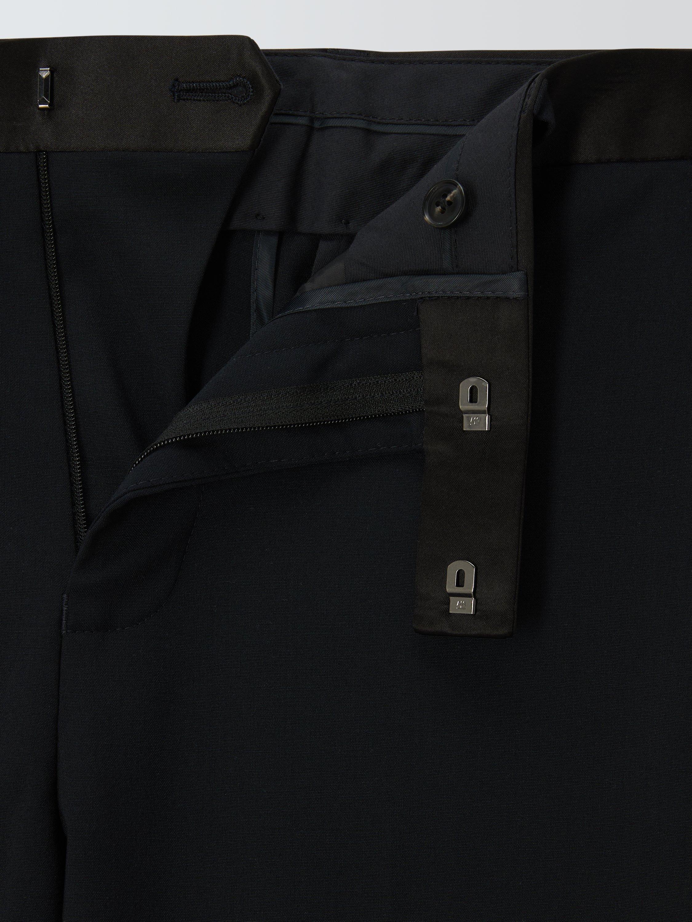 Product image 7 of 7, which shows John Lewis Slim Fit Wool Blend Dinner Trousers, Navy, 30R