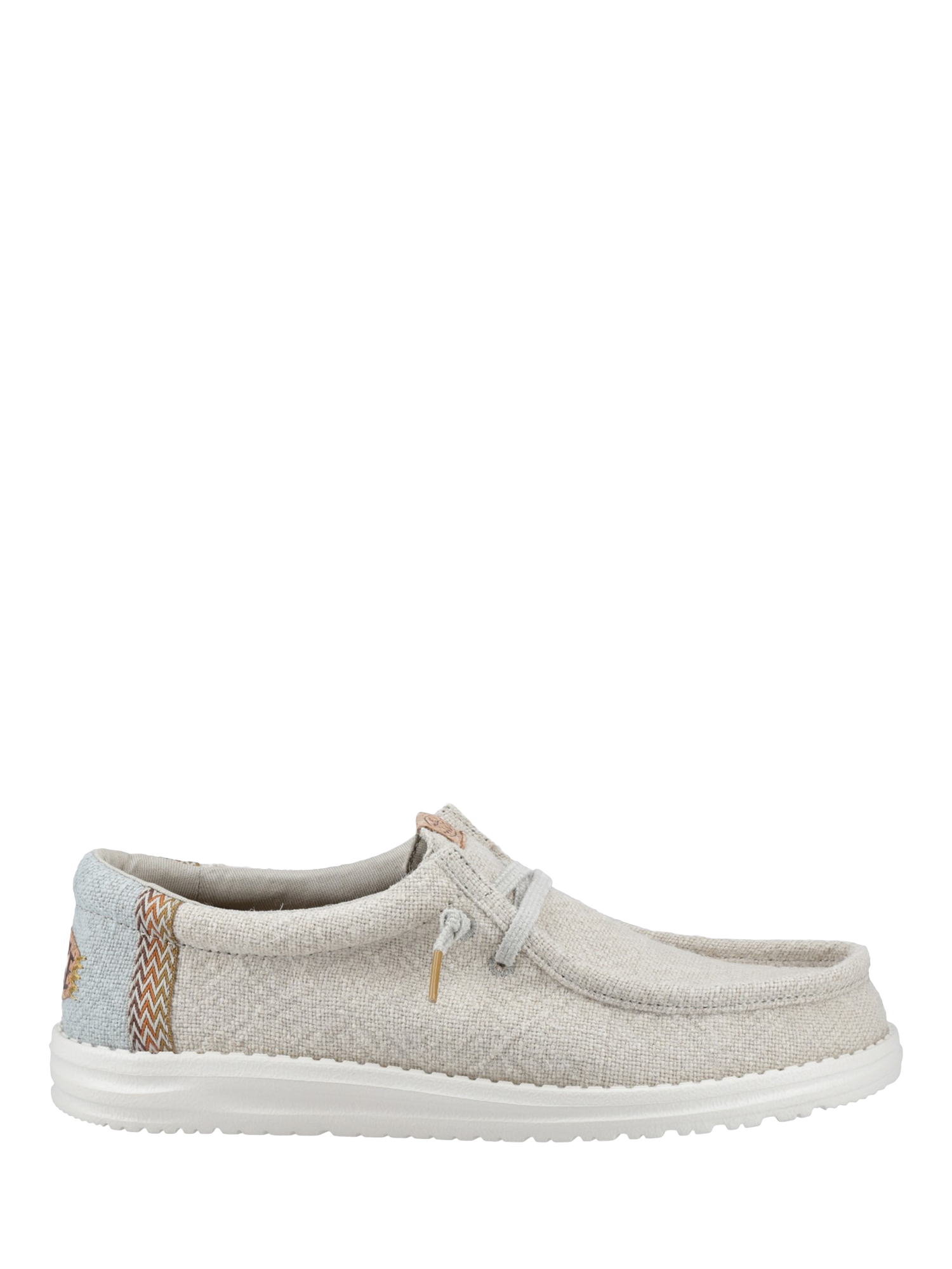 Product image 1 of 4, which shows Hey Dude Wally Jute Shoes, Grey, 7