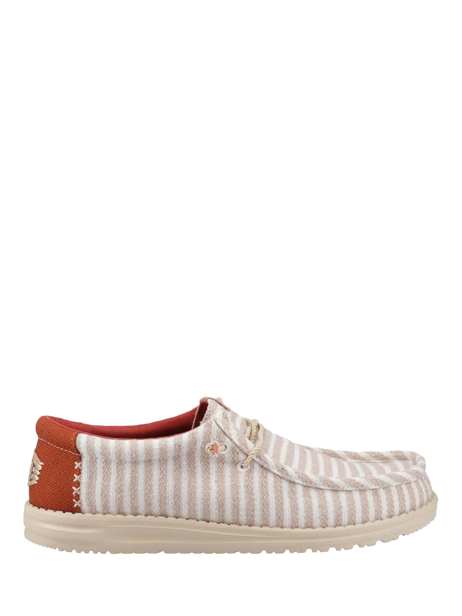 Product image 1 of 4, which shows Hey Dude Wally Resort Slip-On Shoes, Chili Red/Multi, 7