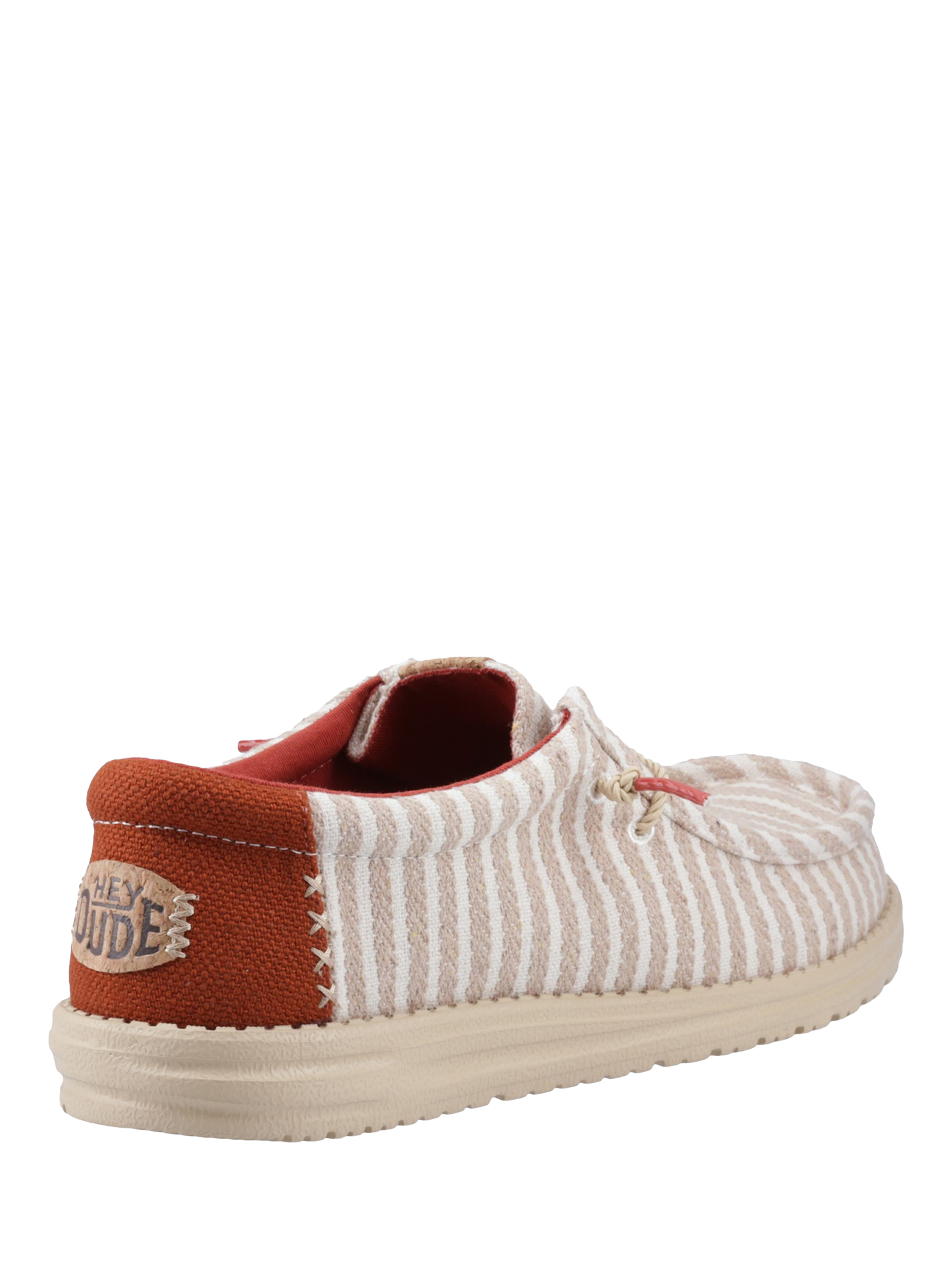 Product image 3 of 4, which shows Hey Dude Wally Resort Slip-On Shoes, Chili Red/Multi, 7