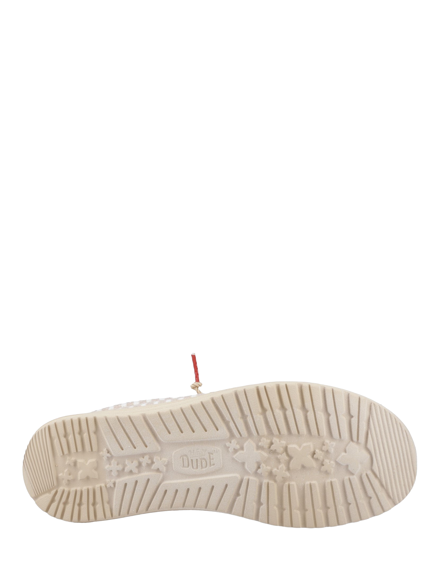 Product image 4 of 4, which shows Hey Dude Wally Resort Slip-On Shoes, Chili Red/Multi, 7