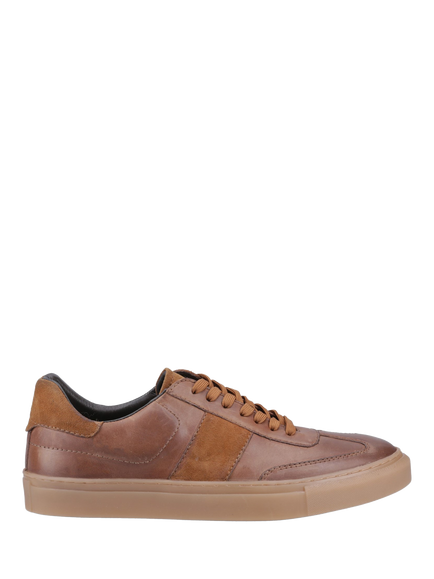 Hush Puppies Riley Suede Lace Up Trainers, Tan