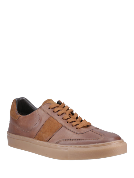 Hush Puppies Riley Suede Lace Up Trainers - view 2, Tan