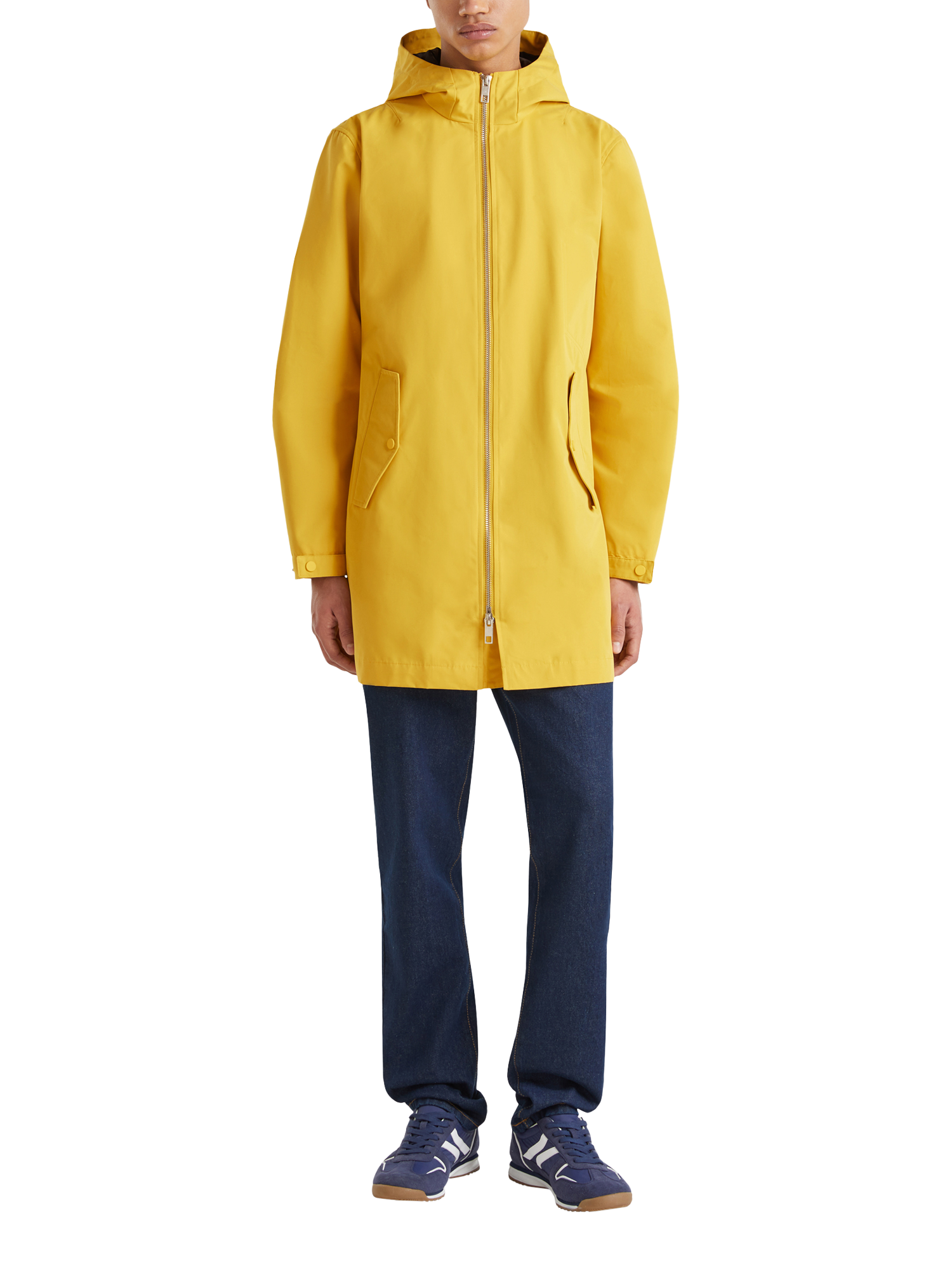 Product image 1 of 3, which shows Benetton Hooded Jacket, Mustard, M