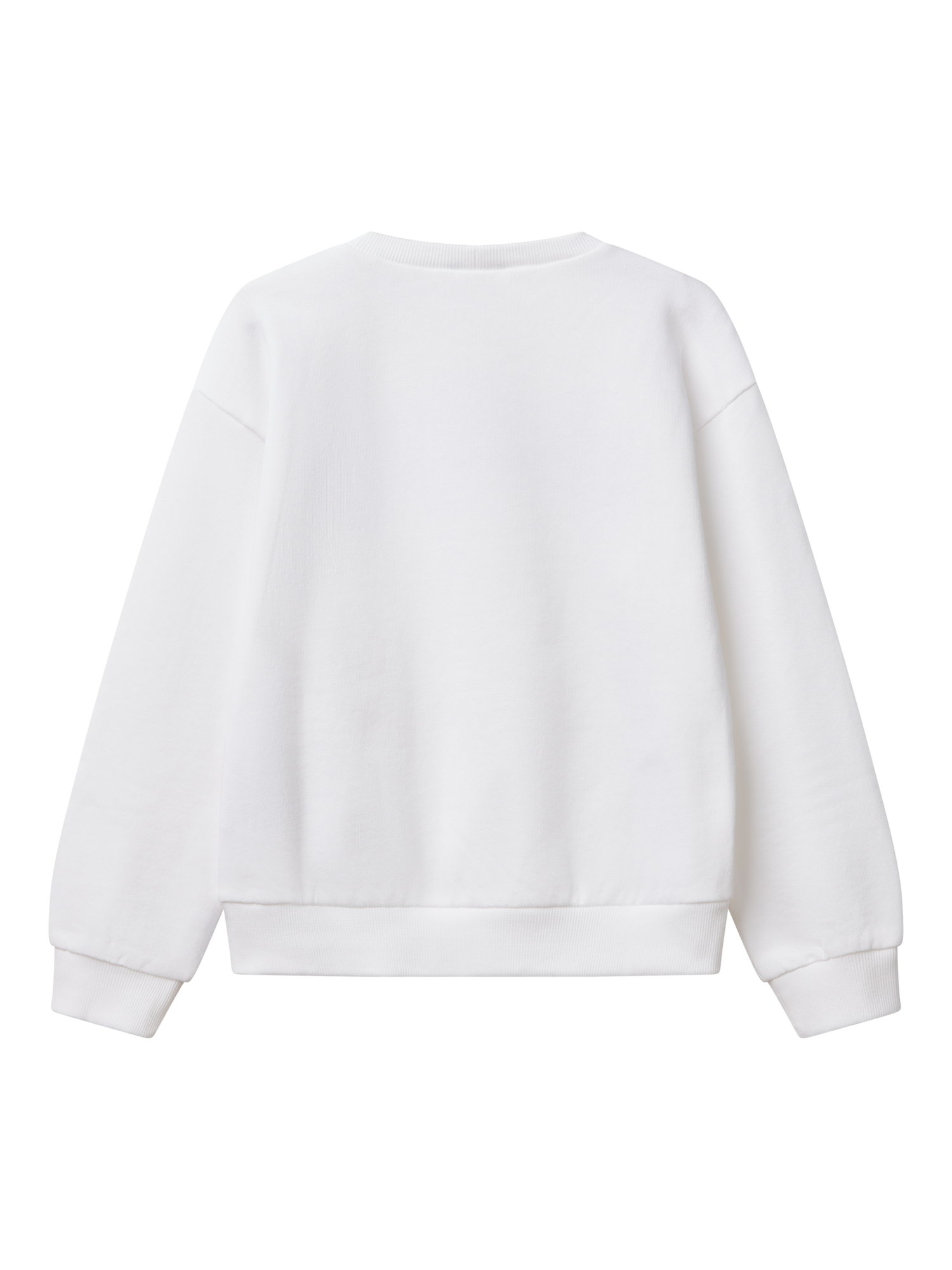 Product image 2 of 3, which shows Benetton Kids' Logo Sweatshirt, Optical White, 6-7 years
