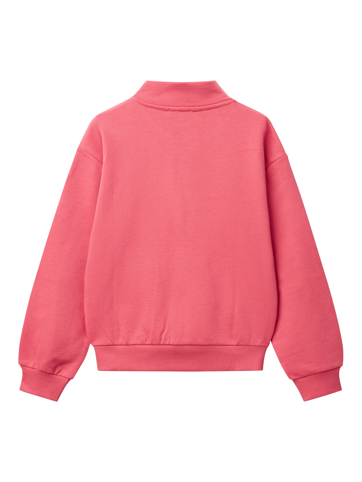 Product image 2 of 3, which shows Benetton Kids' Zip Through Sweatshirt, Cyclamen, 7-8 years