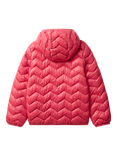 Benetton Kids' Hooded Zig Zag Quilted Jacket