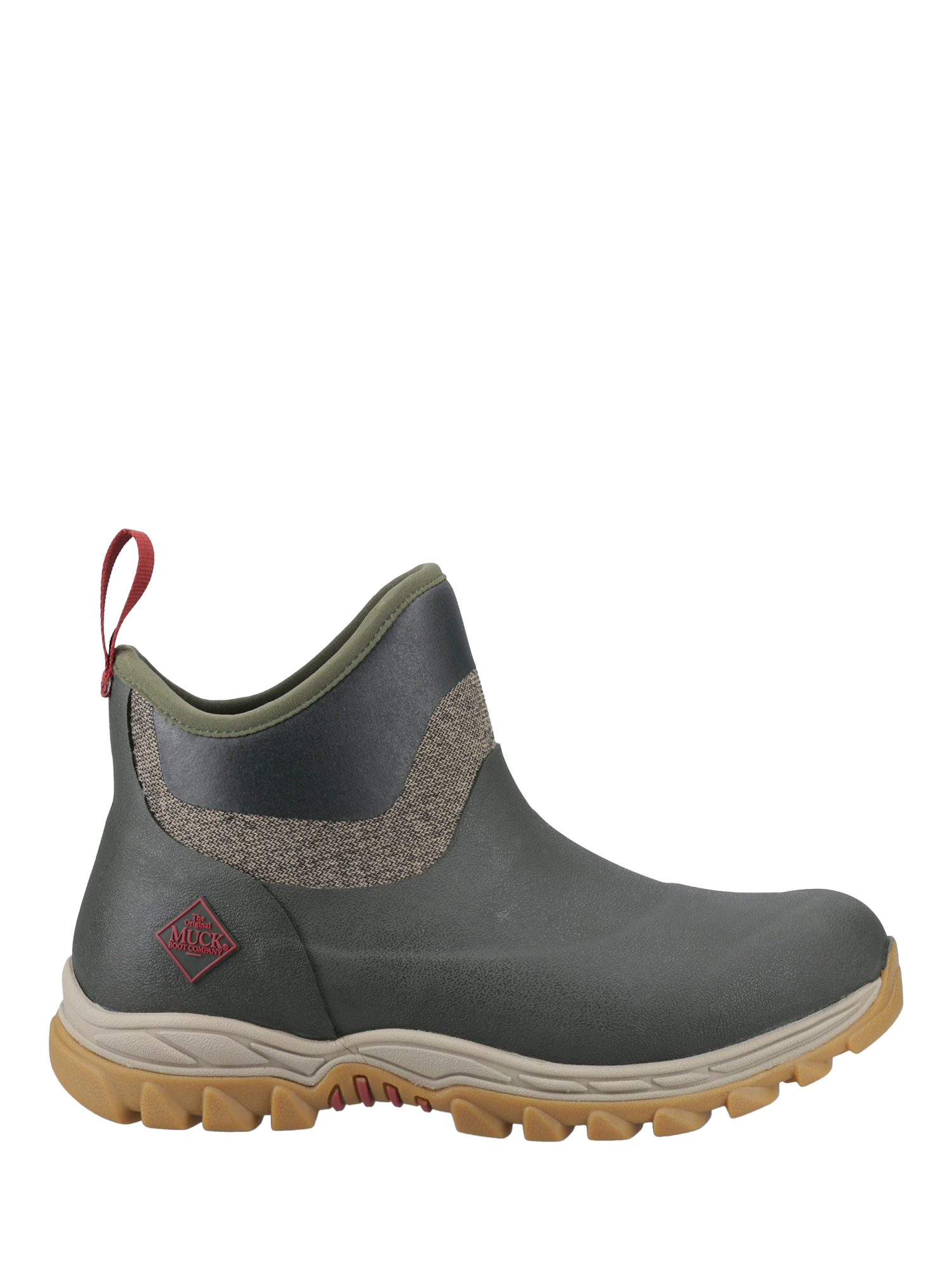 Product image 1 of 4, which shows Muck Arctic Sport II Rubber Ankle Boots, Olive/Multi, 3