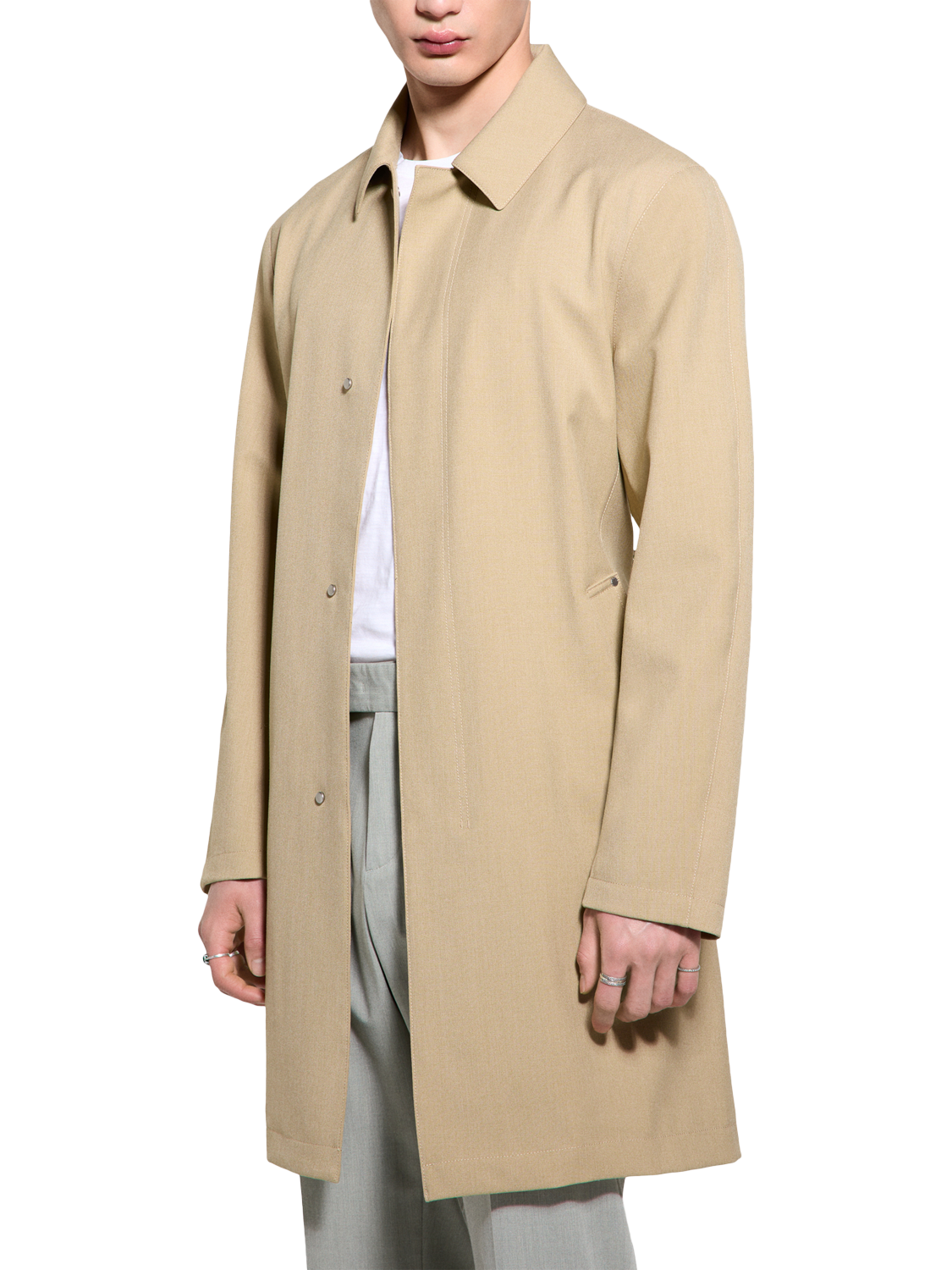 Product image 1 of 4, which shows SISLEY Waterproof Trench Coat, Beige, XL