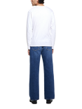 SISLEY Cotton Slim Fit Long Sleeve T-Shirt, White