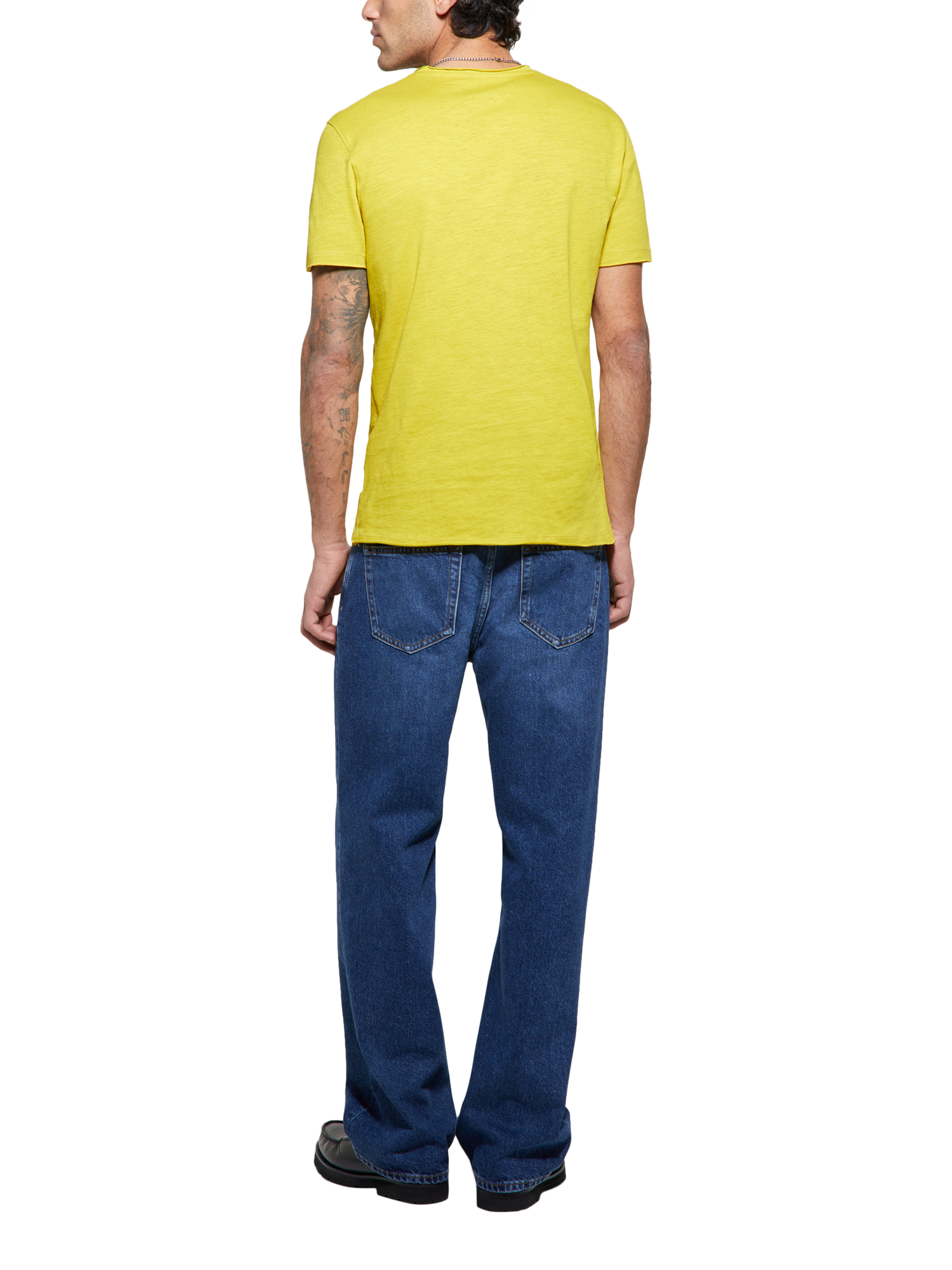 Product image 2 of 4, which shows SISLEY Slim Fit T-Shirt, Lime, XXL