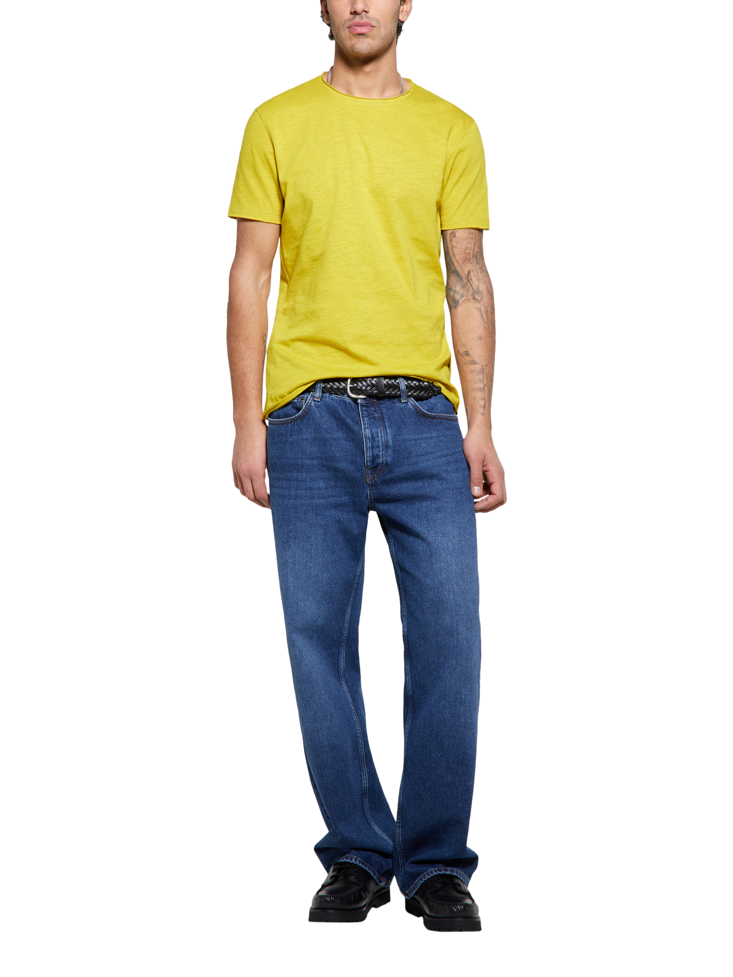 Product image 3 of 4, which shows SISLEY Slim Fit T-Shirt, Lime, XXL