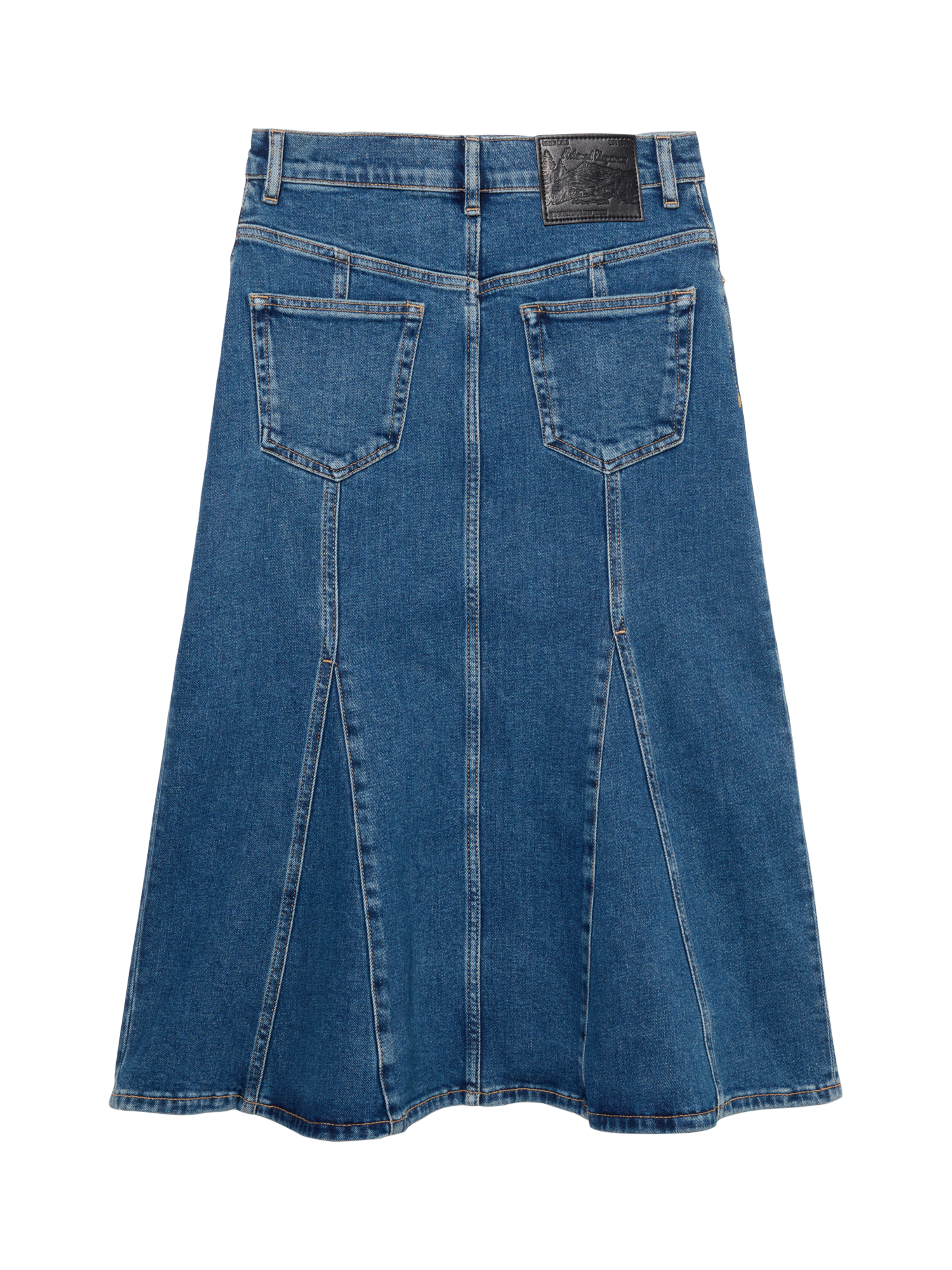 Product image 6 of 6, which shows SISLEY Flared Denim Skirt, Blue, 8
