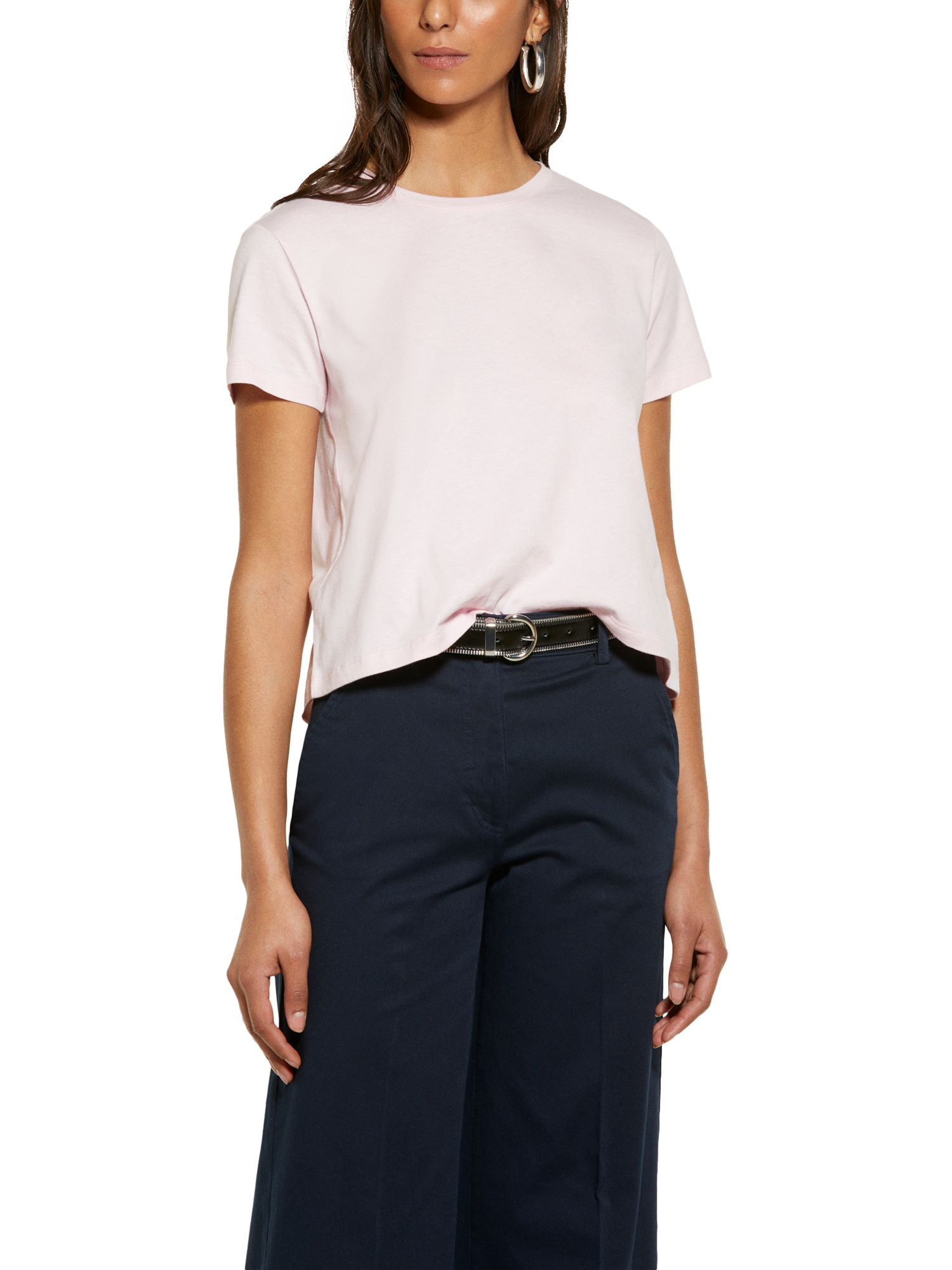 Product image 1 of 5, which shows SISLEY Boxy Fit Pure Organic Cotton T-Shirt, Pink, S