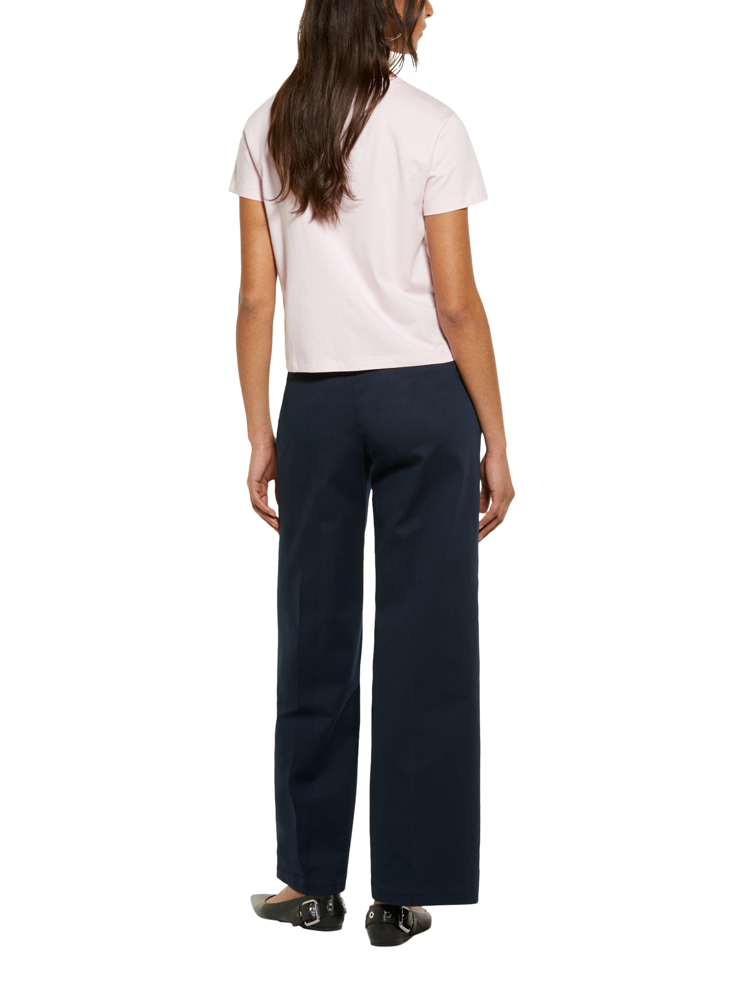 Product image 2 of 5, which shows SISLEY Boxy Fit Pure Organic Cotton T-Shirt, Pink, S